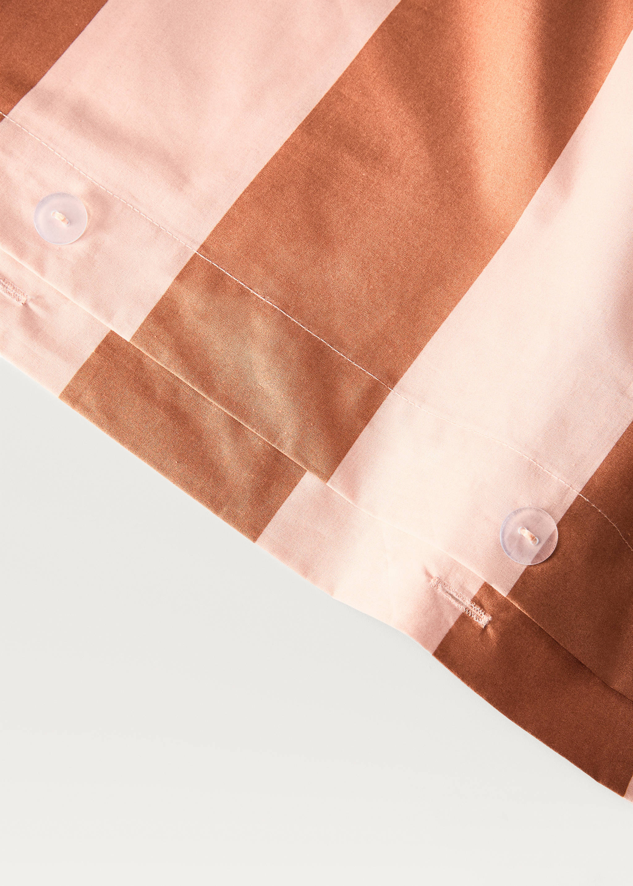 500 threads cotton percale striped duvet cover Single bed - Details of the article 2