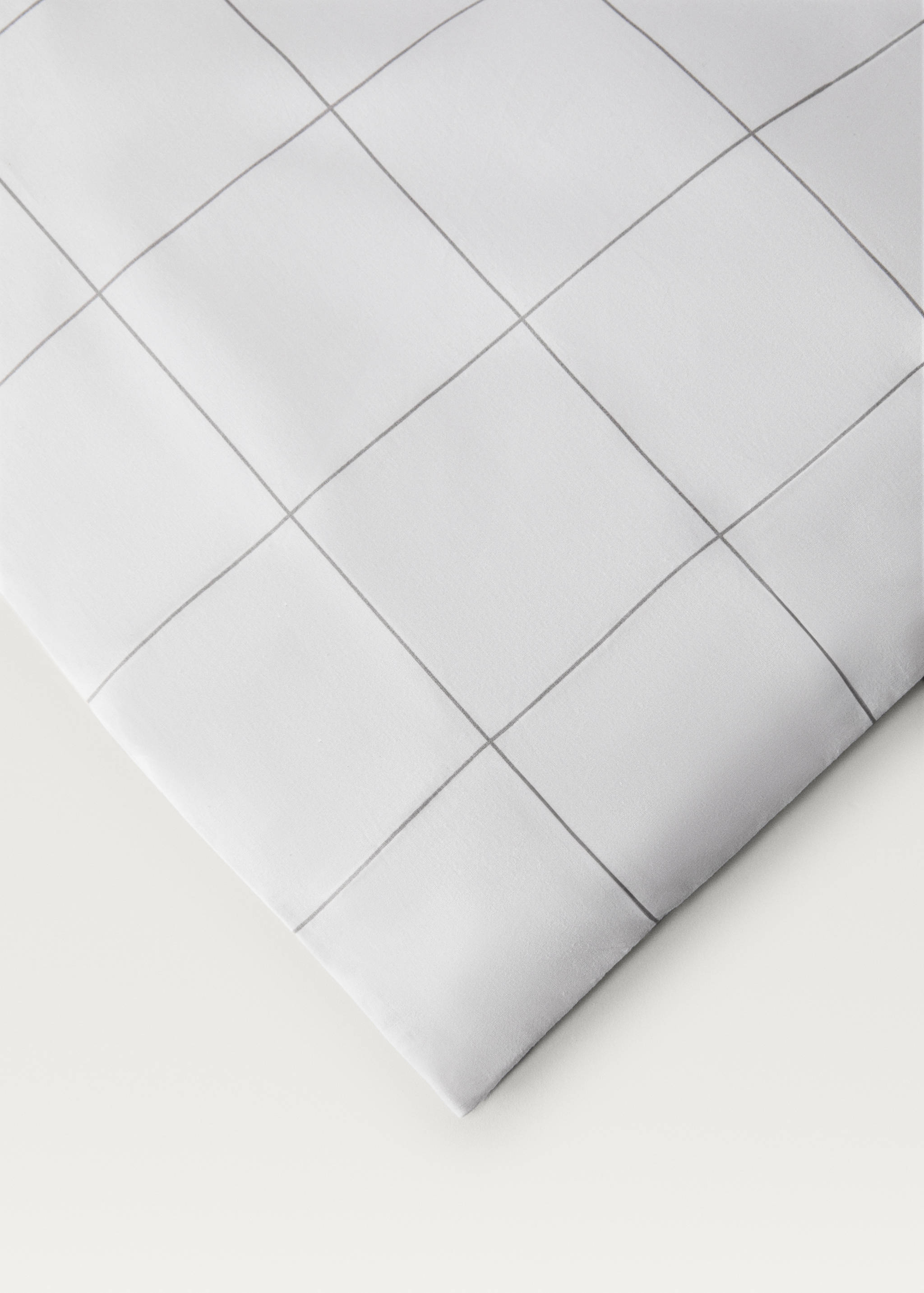 Percale cotton reversible striped duvet cover King bed - Details of the article 2
