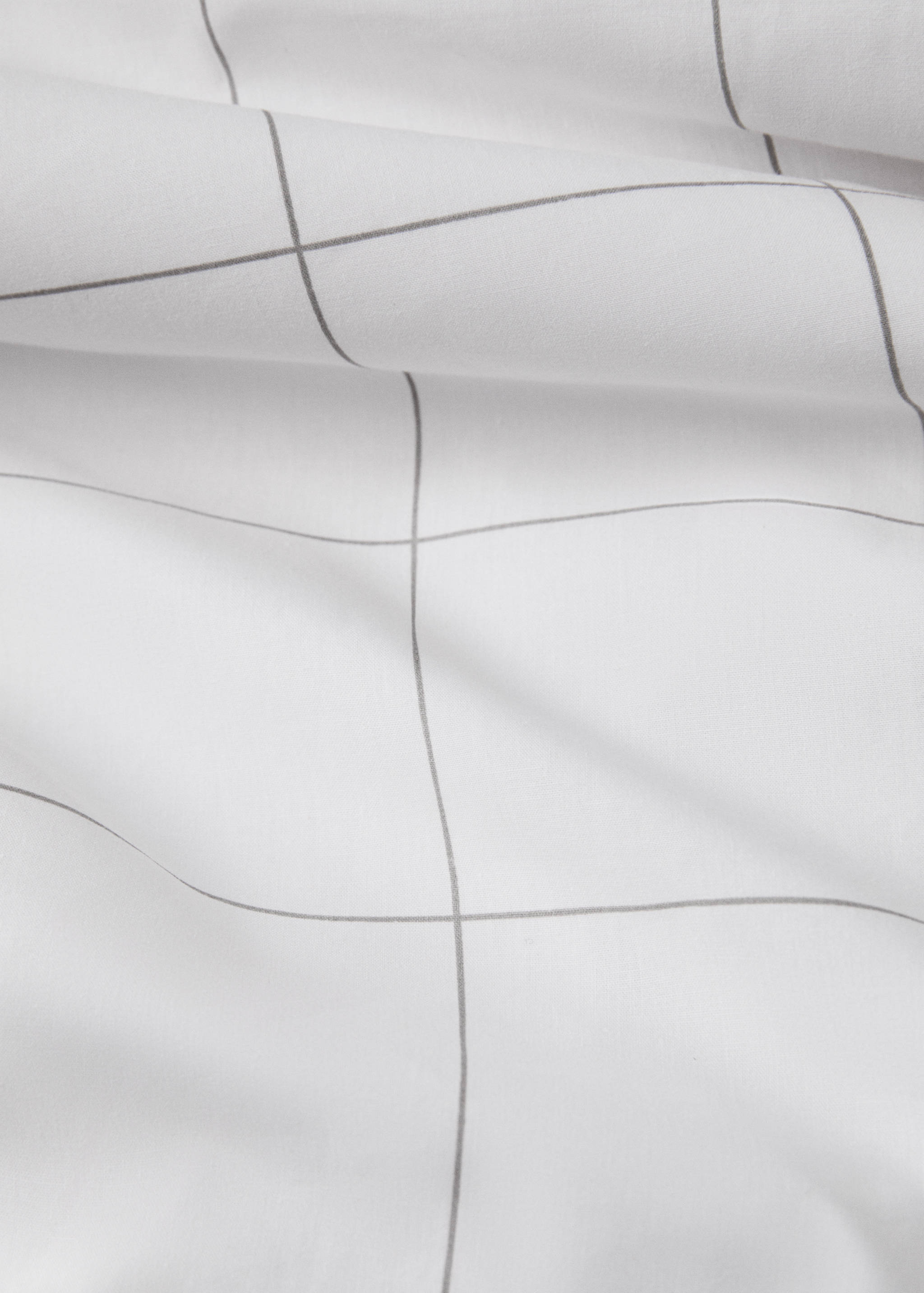 Percale cotton reversible striped duvet cover King bed - Medium plane