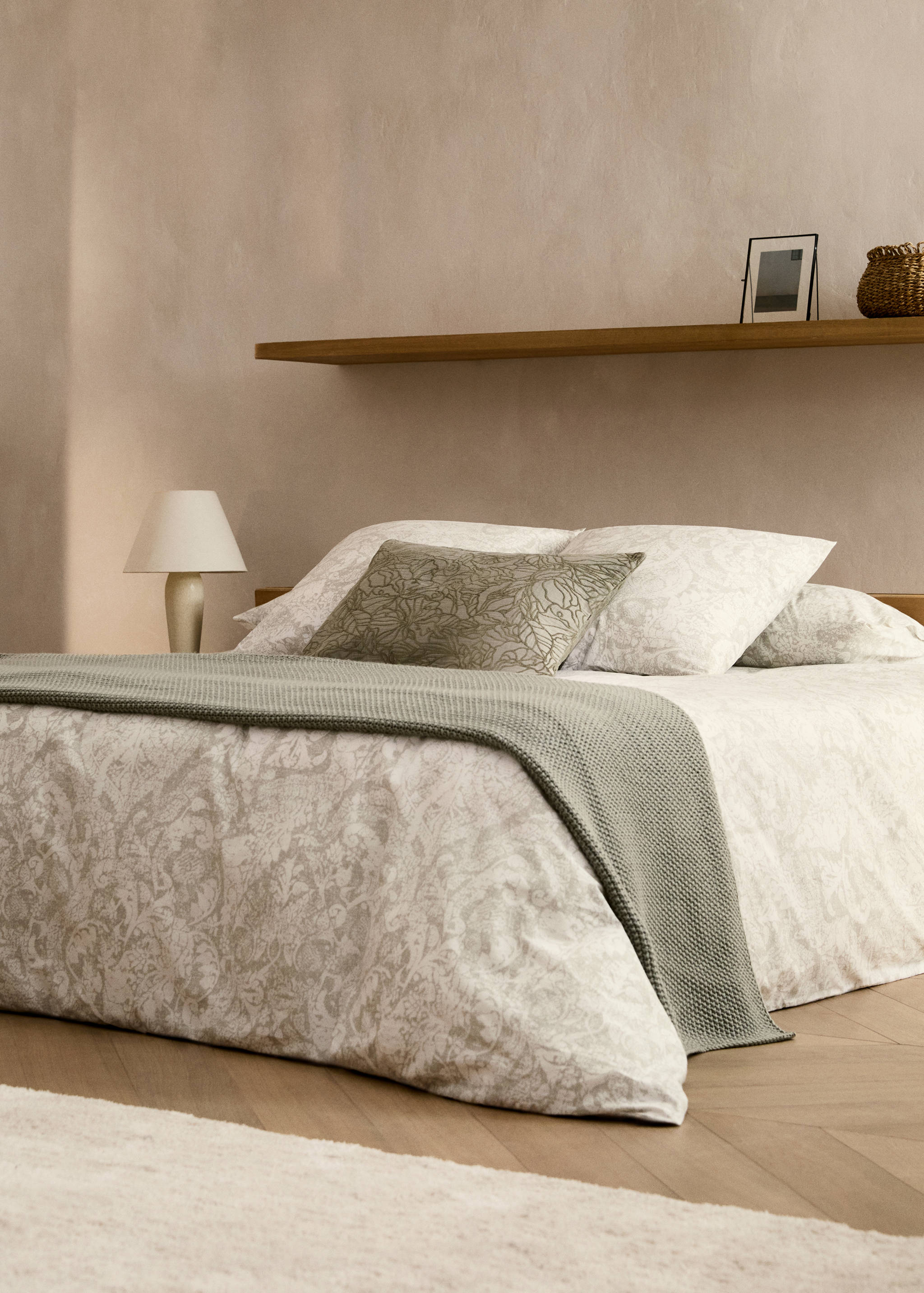 Housse de couette coton imprimé cachemire lit 90 cm - Plan général
