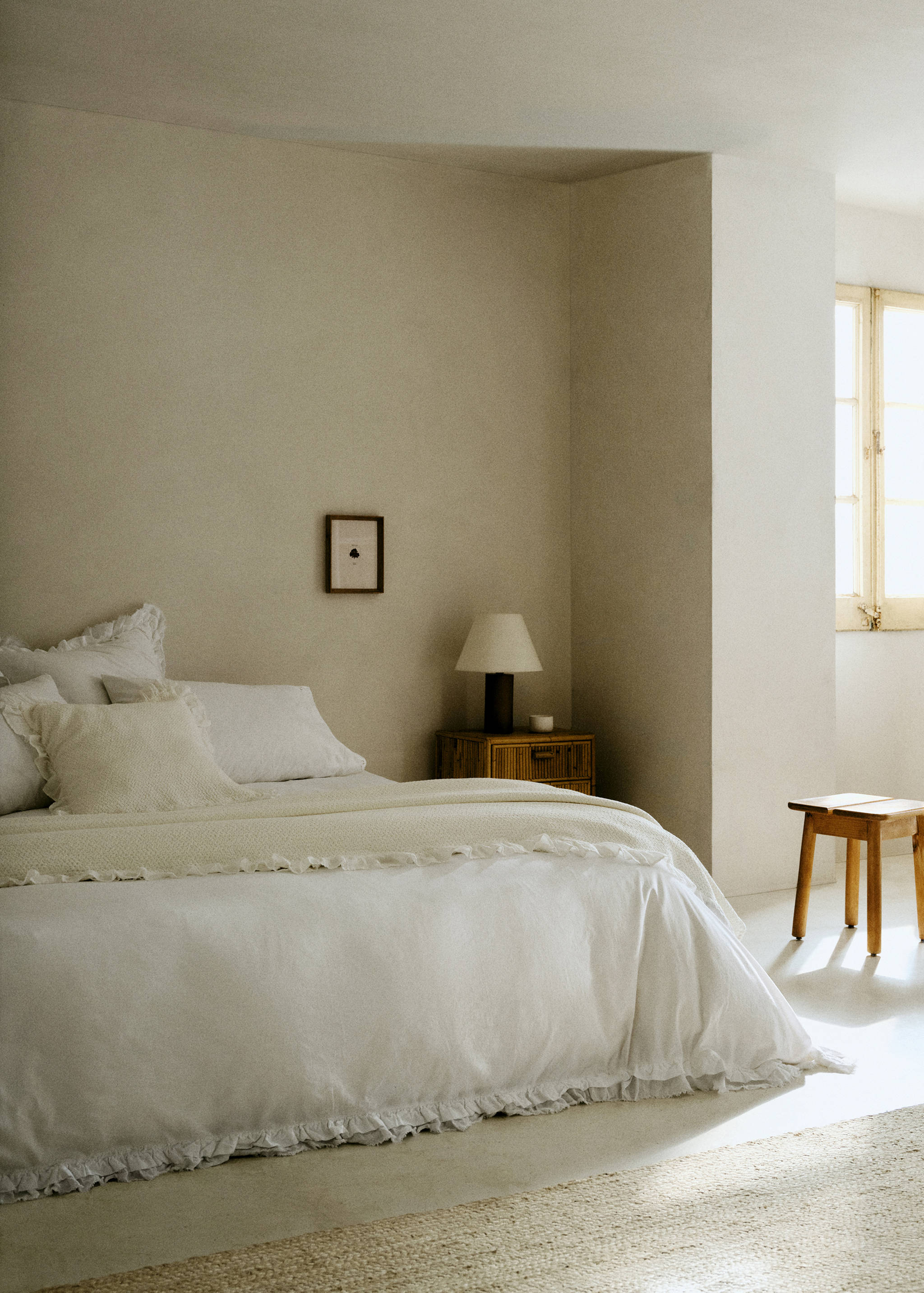 Washed cotton duvet cover with linen ruffle, 150/160 cm - Details of the article 6