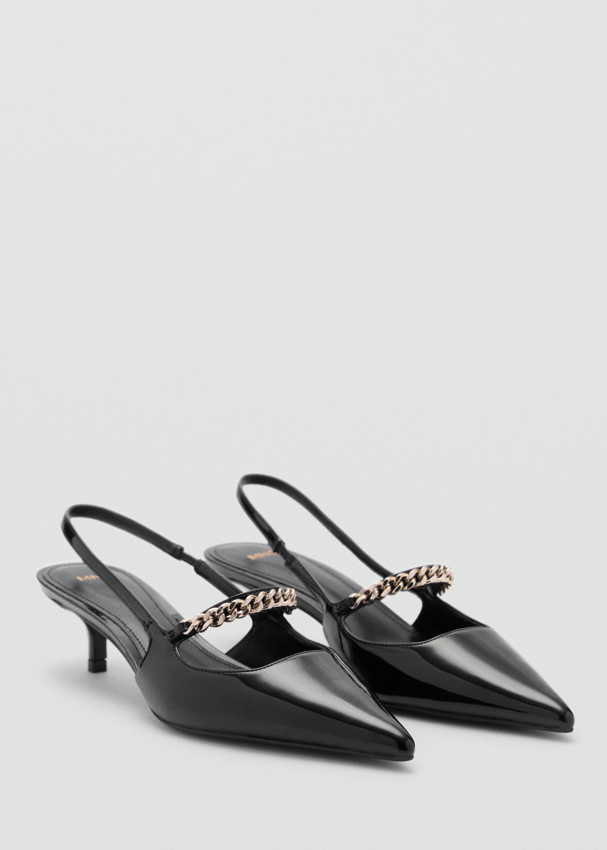 High heel shoes with link straps - Medium plane