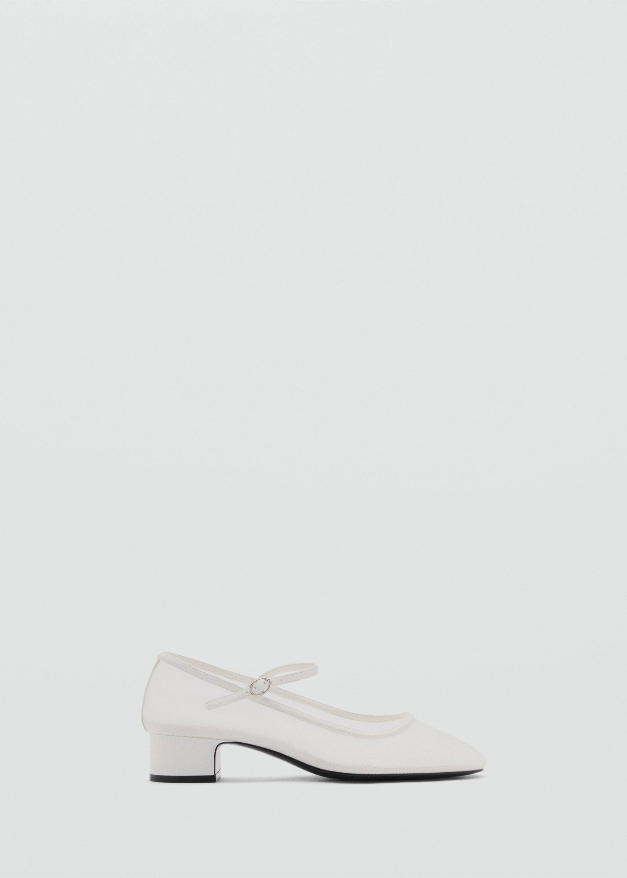 Mesh shoes with buckle strap - Article without model, White. Ref: 87003278-00.