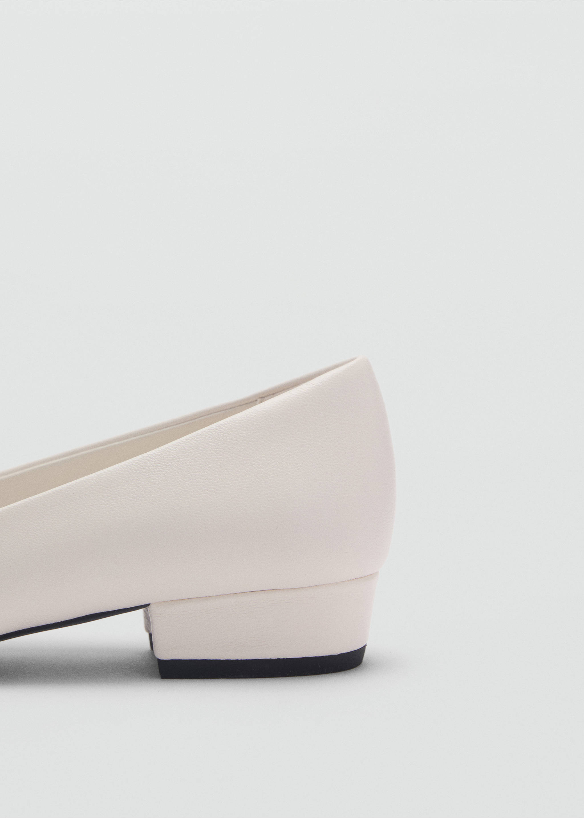 Open-toe leather shoes - Details of the article 1, White. Ref: 87003279-00.
