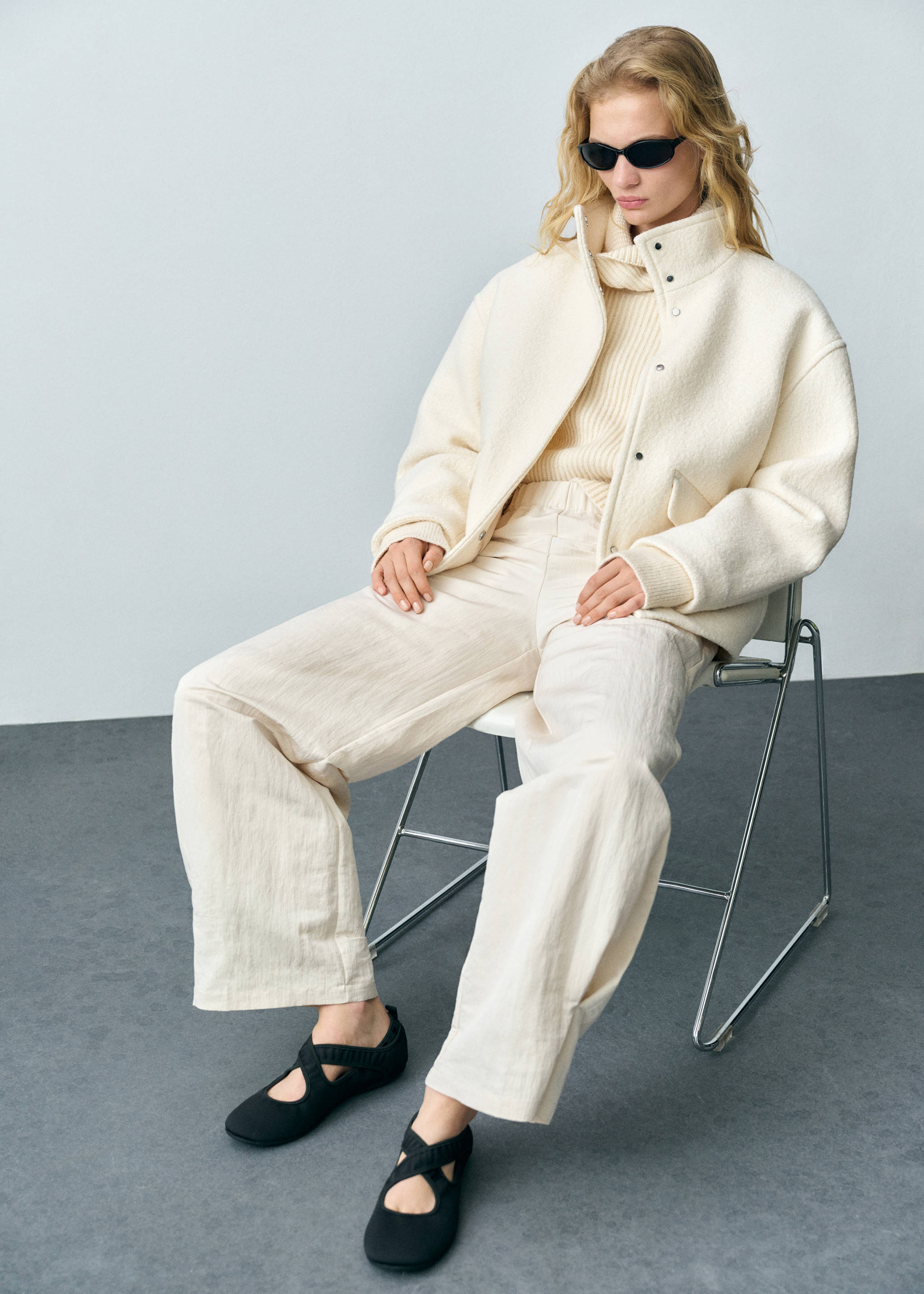 Keresztezett, sportos balerinacipő - Általános sík