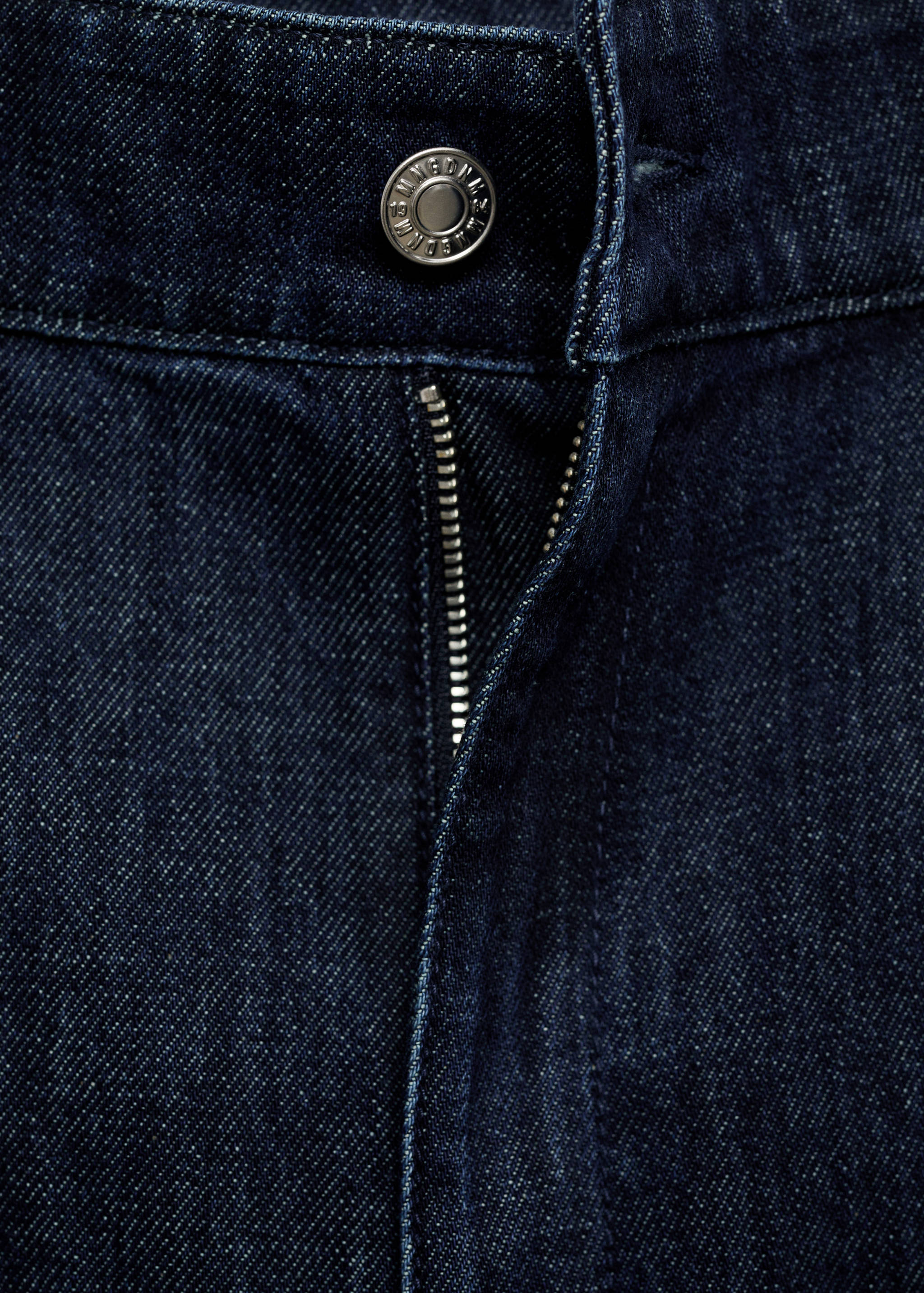 Rinse-wash wide leg jeans with pleats - Details of the article 8