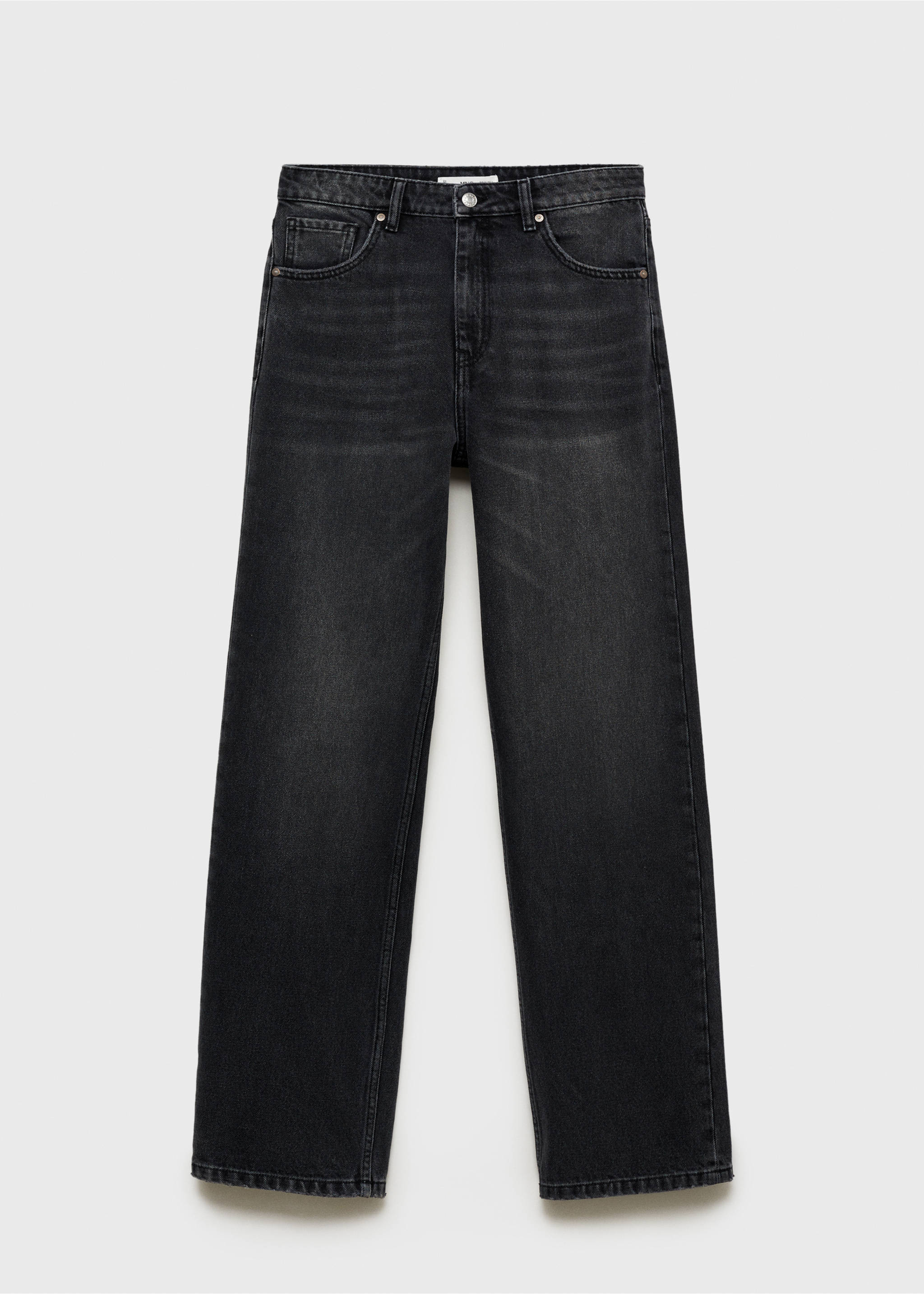Miami medium-rise straight-fit jeans - Article without model, Black denim. Ref: 87003285-00.