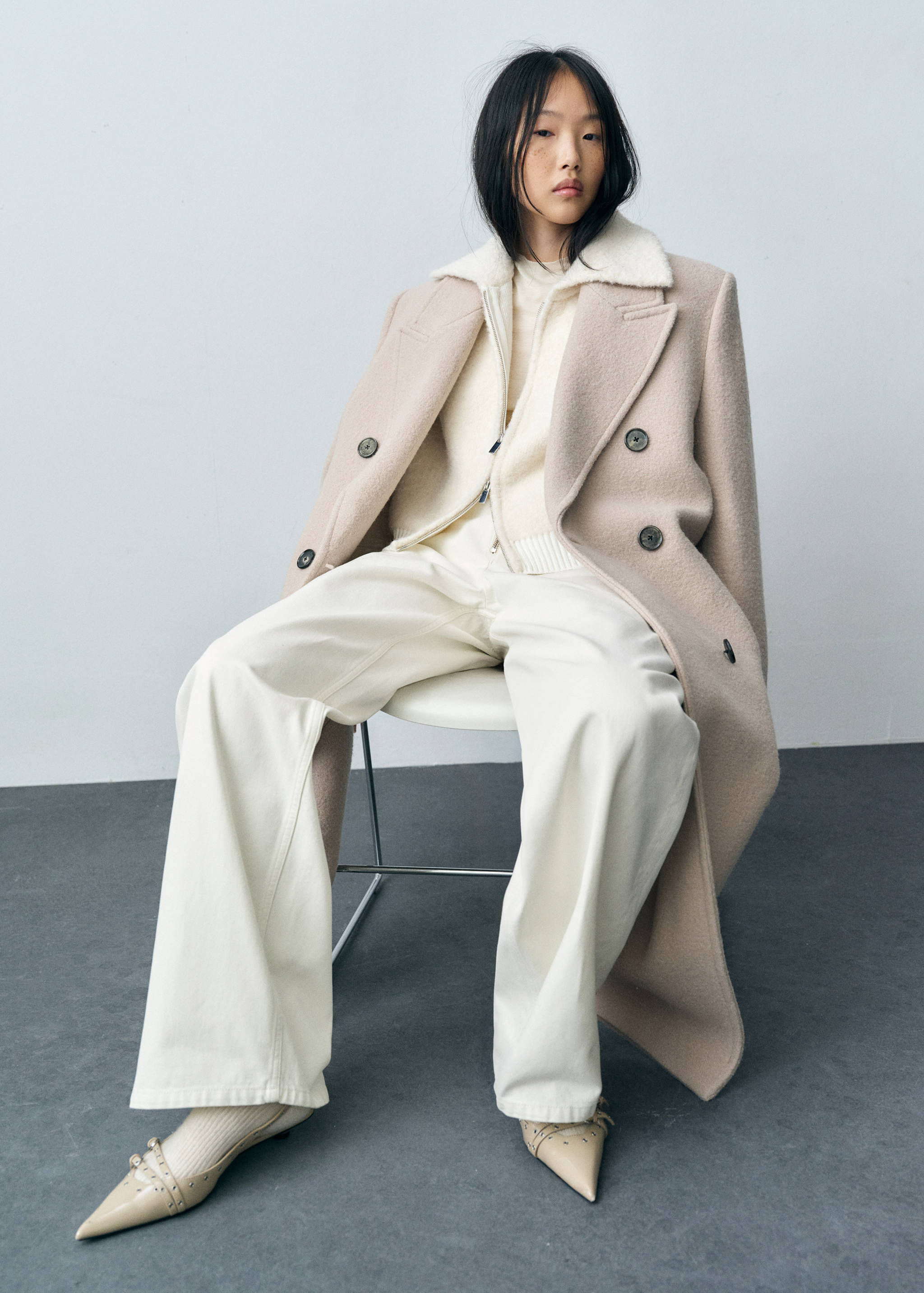 Wide leg jeans with zip - Details of the article 2