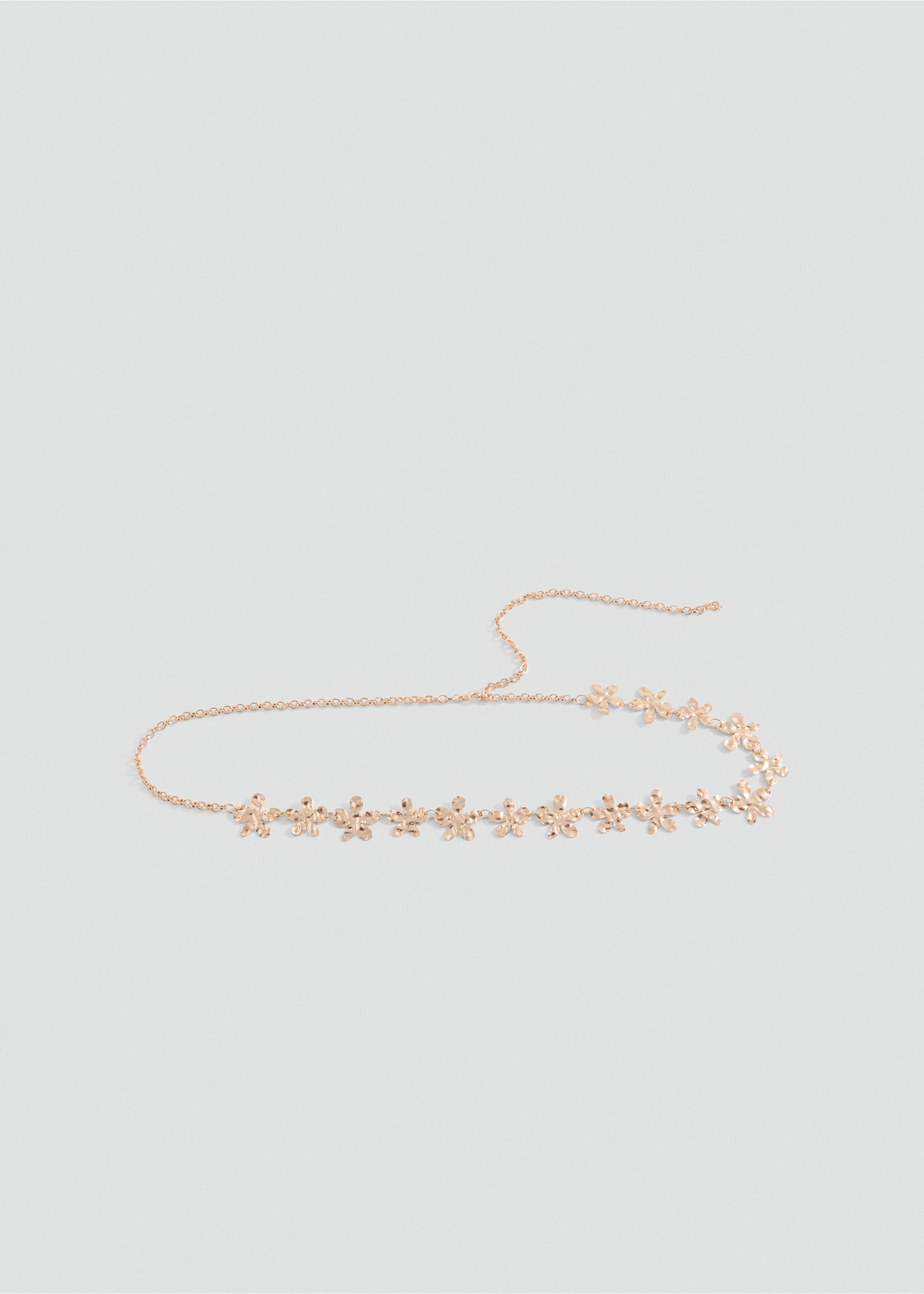 Flower chain necklace - Article without model, Gold. Ref: 87003291-00.