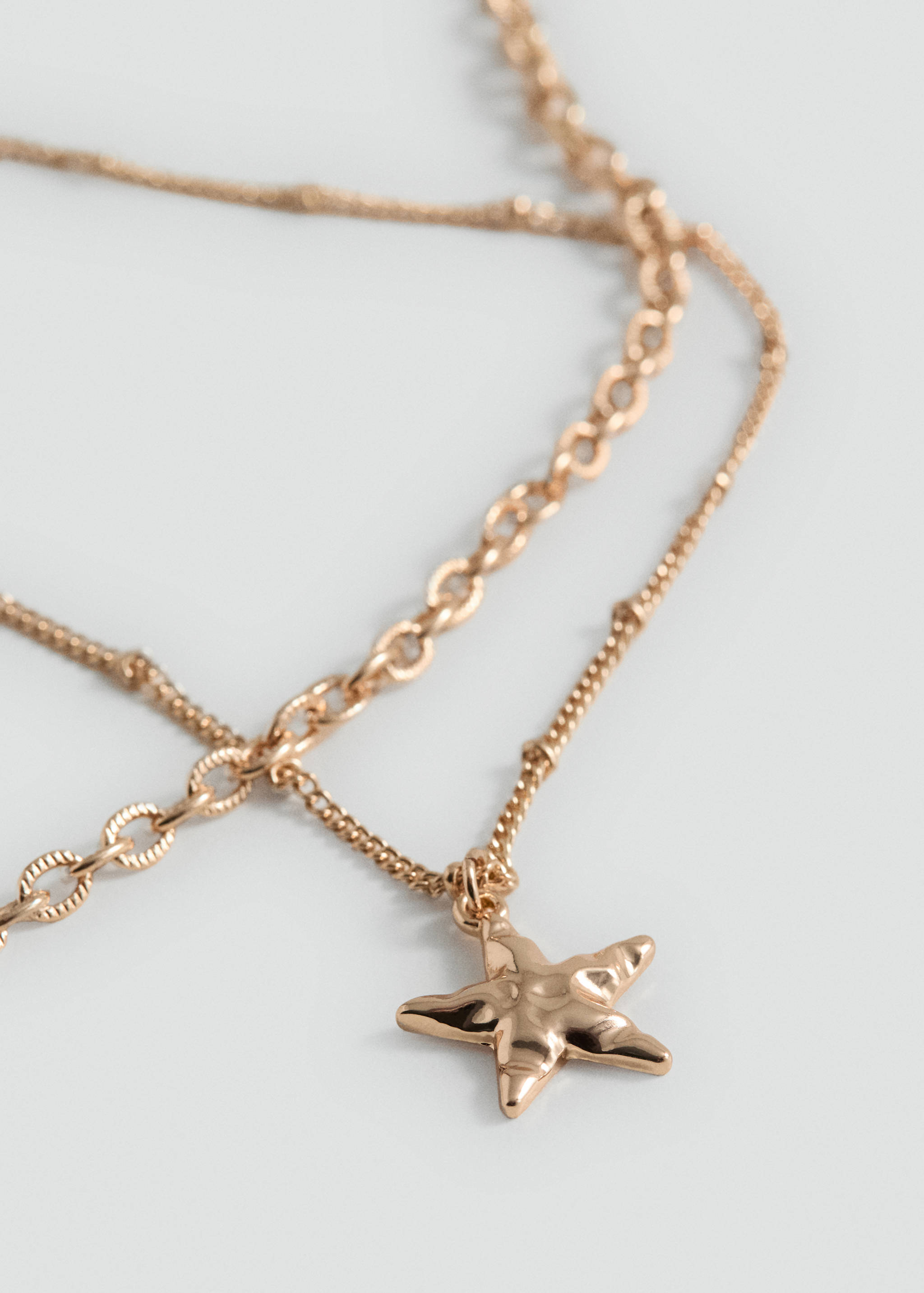 Collar cadena combinada - Pla mig