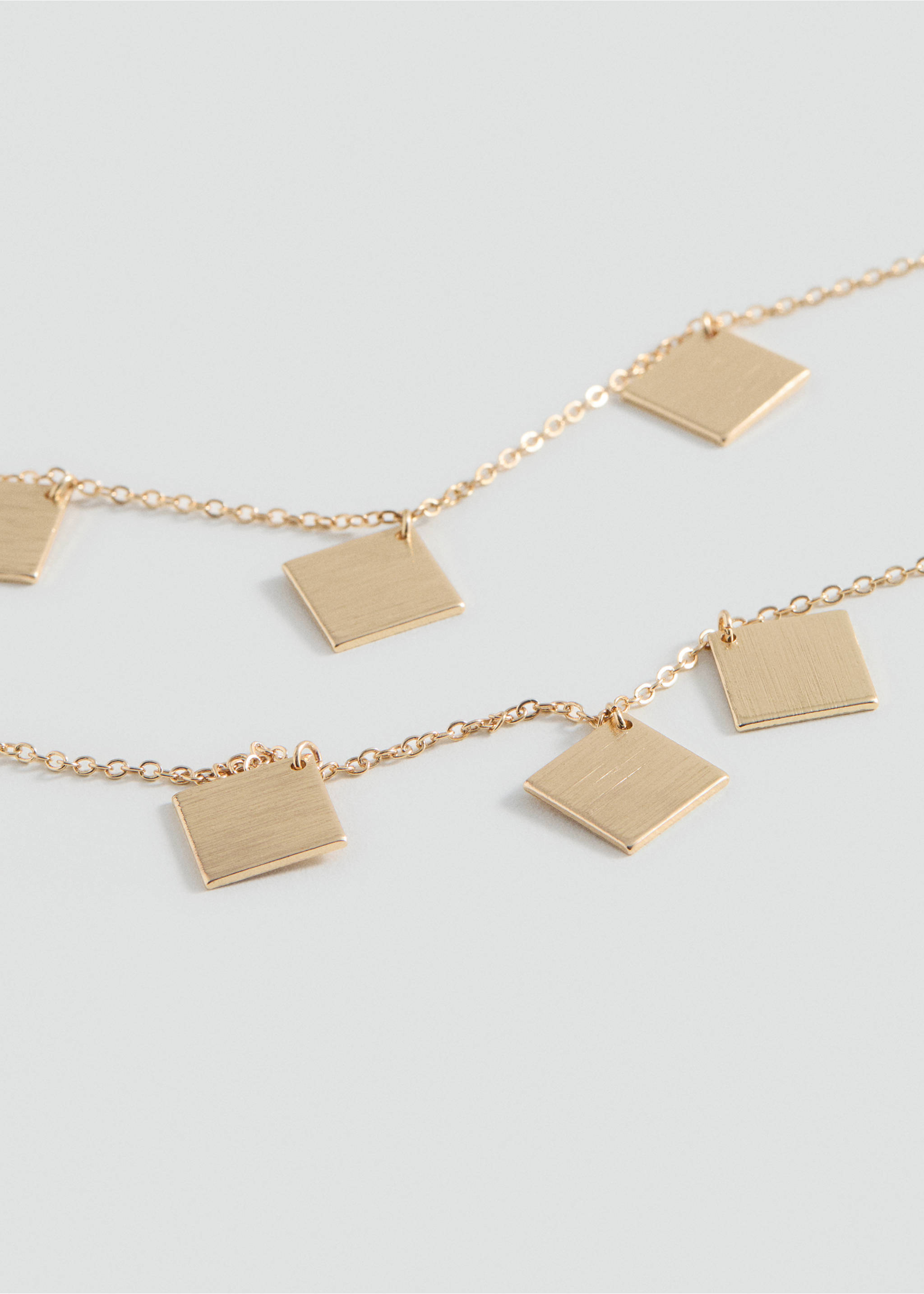 Beaded chain necklace - Medium plane, Gold. Ref: 87003299-00.