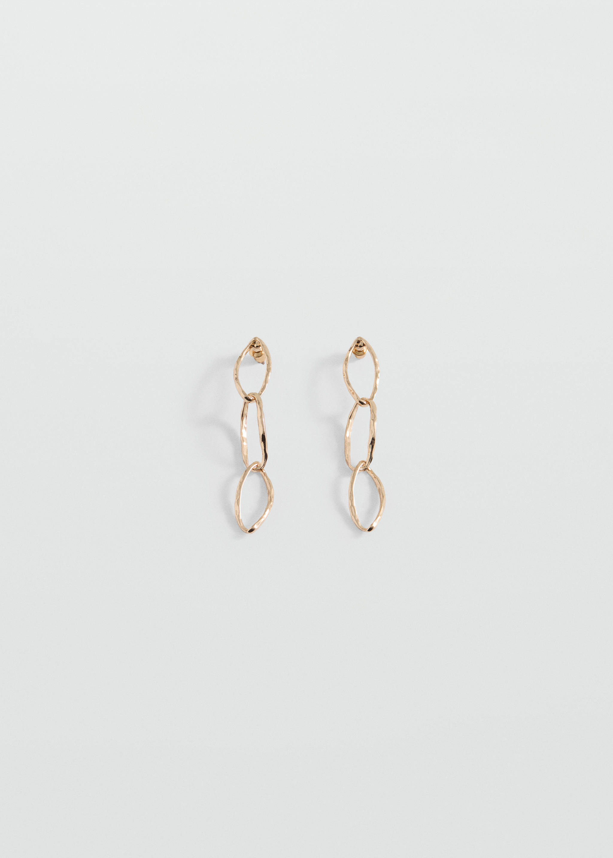 Long earrings with intertwined hoops - Article without model