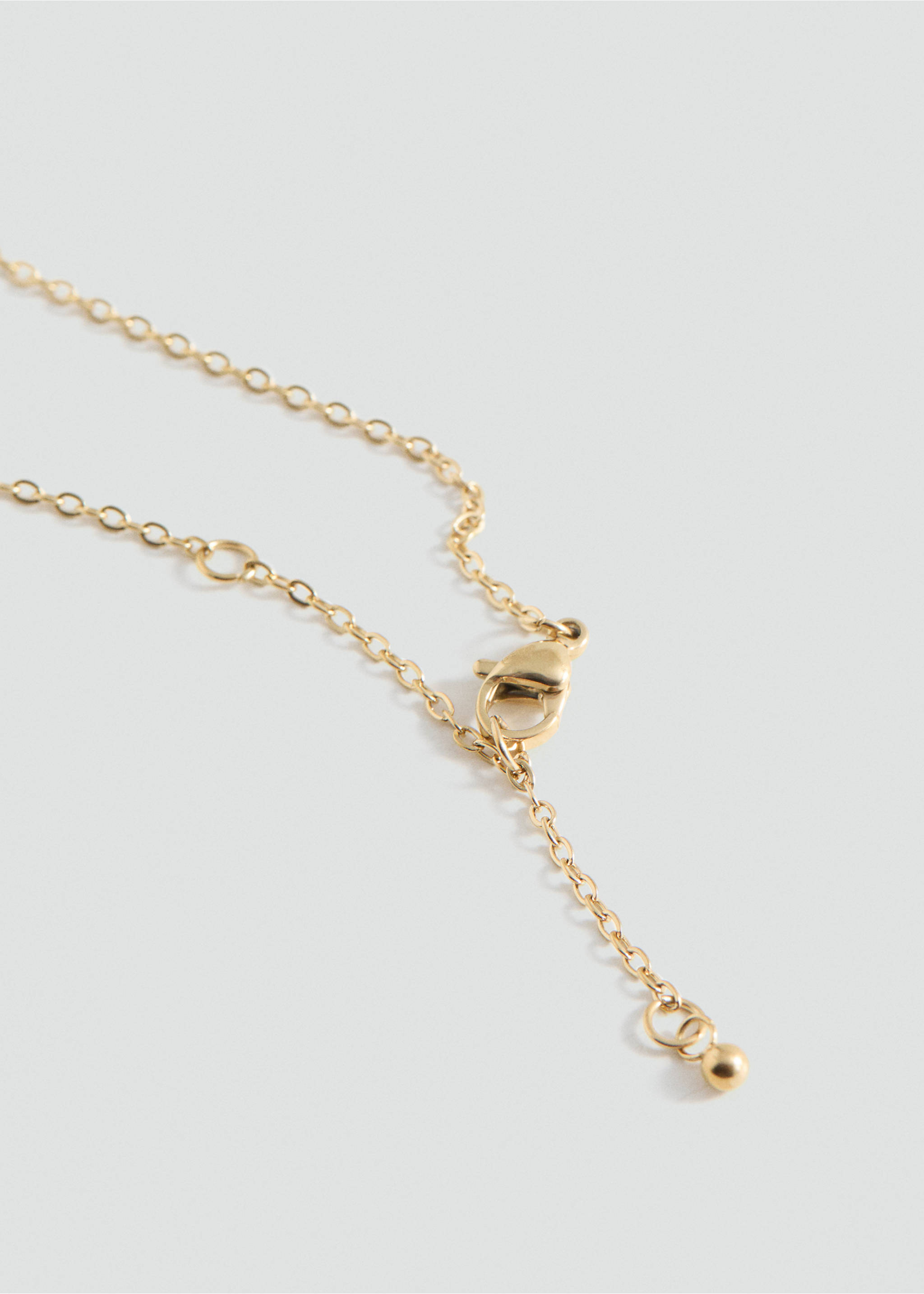 Letter Pendant Necklace - Details of the article 1, Gold. Ref: 87003311-00.