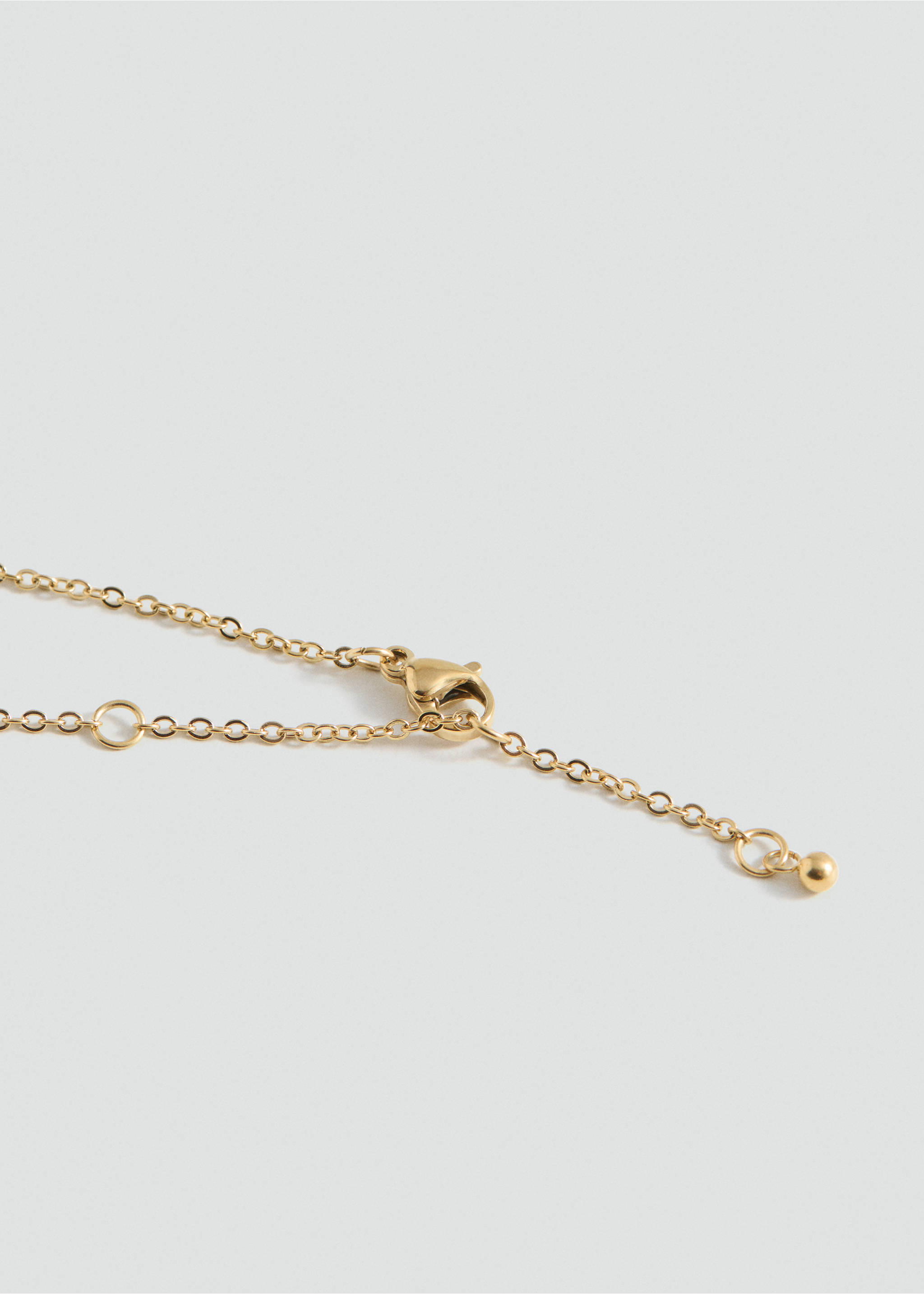 Letter Pendant Necklace - Details of the article 1, Gold. Ref: 87003312-00.