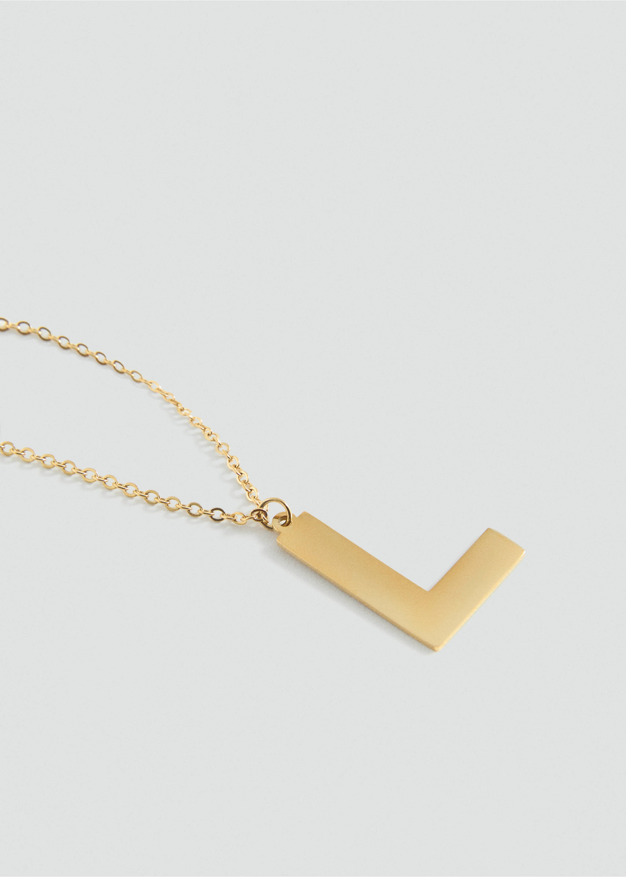 Collar colgante letra - Plano medio, Oro. Ref: 87003315-00.