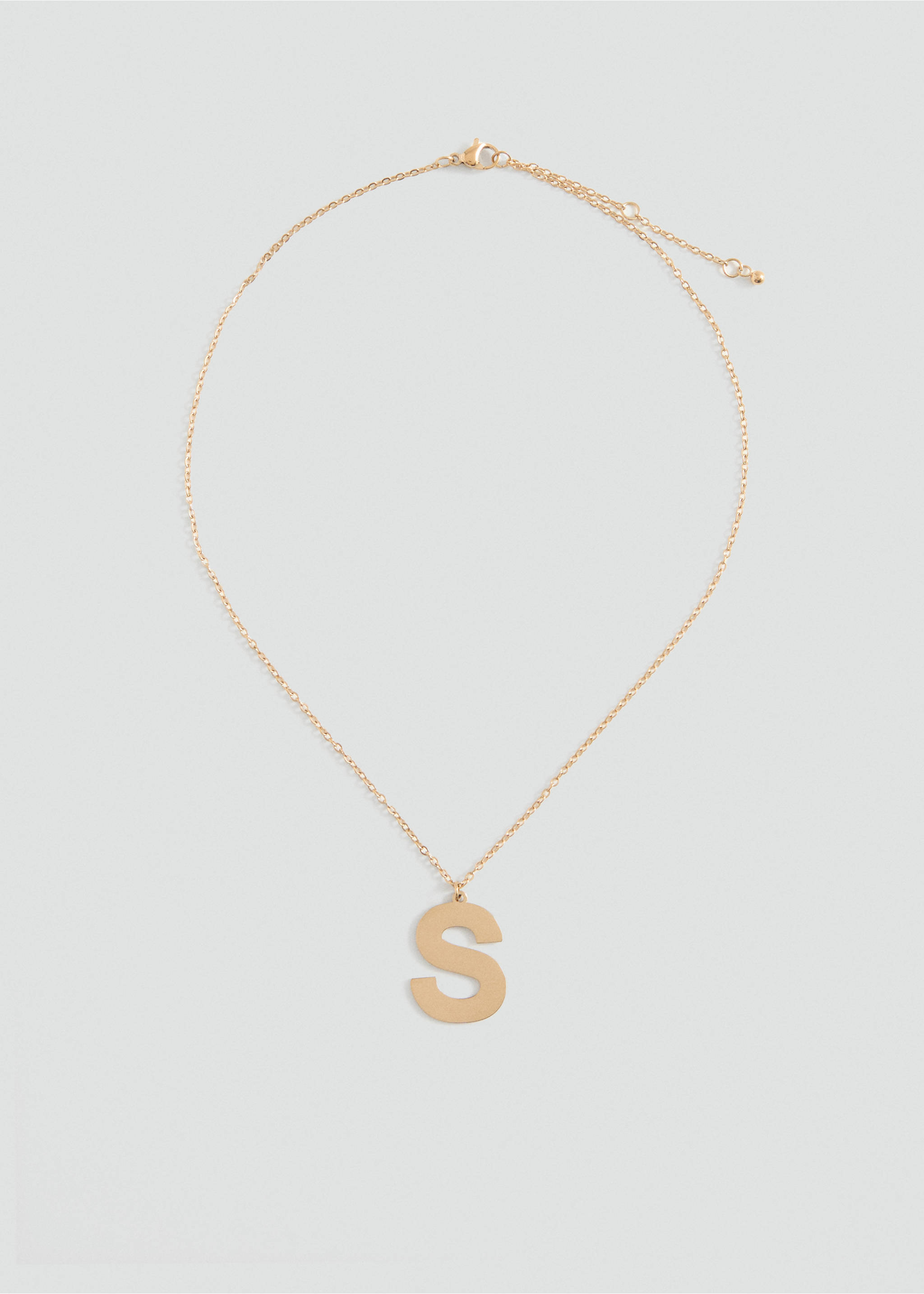 Letter Pendant Necklace - Article without model, Gold. Ref: 87003316-00.
