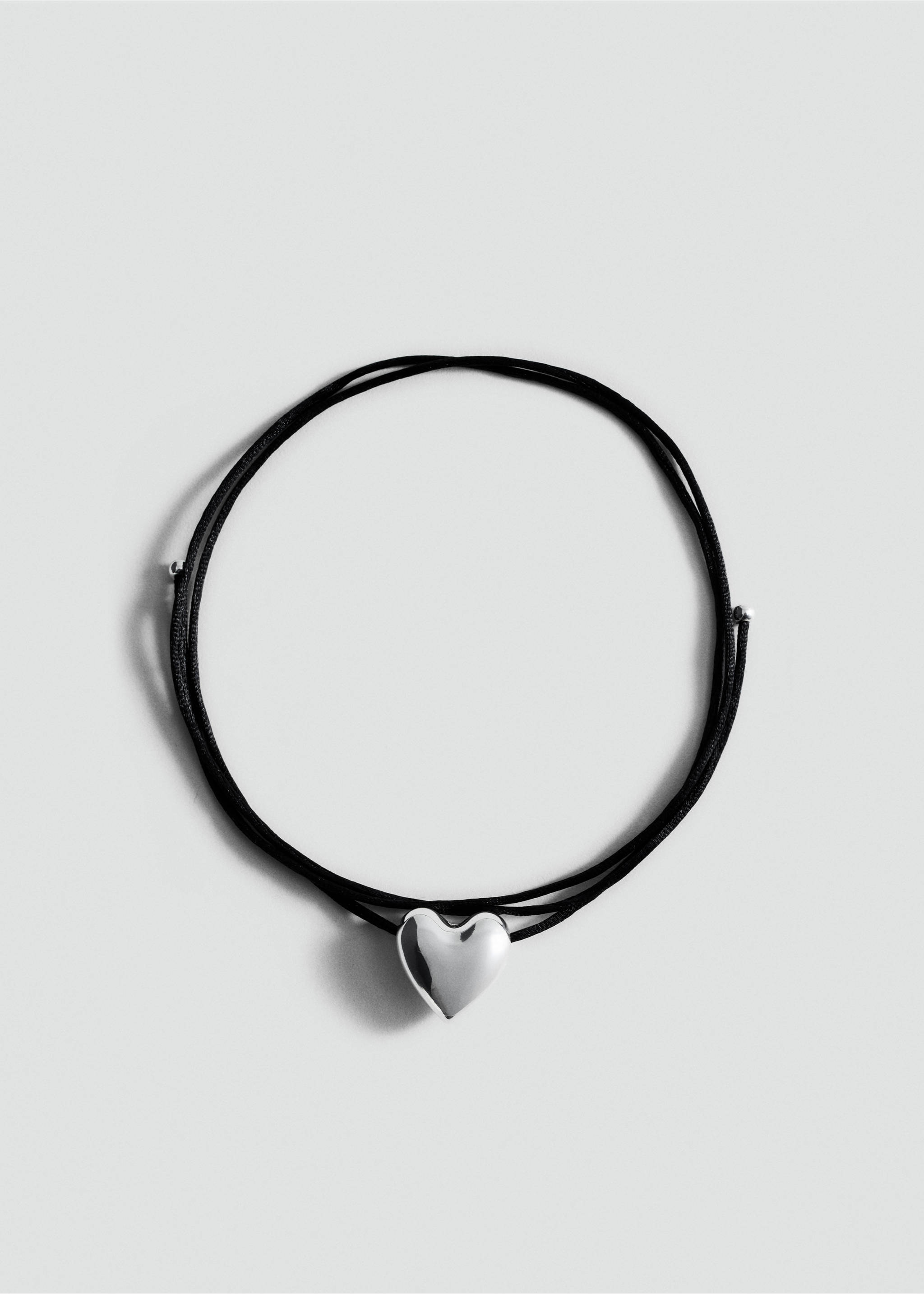 Heart cord necklace - Article without model, Silver. Ref: 87003317-00.