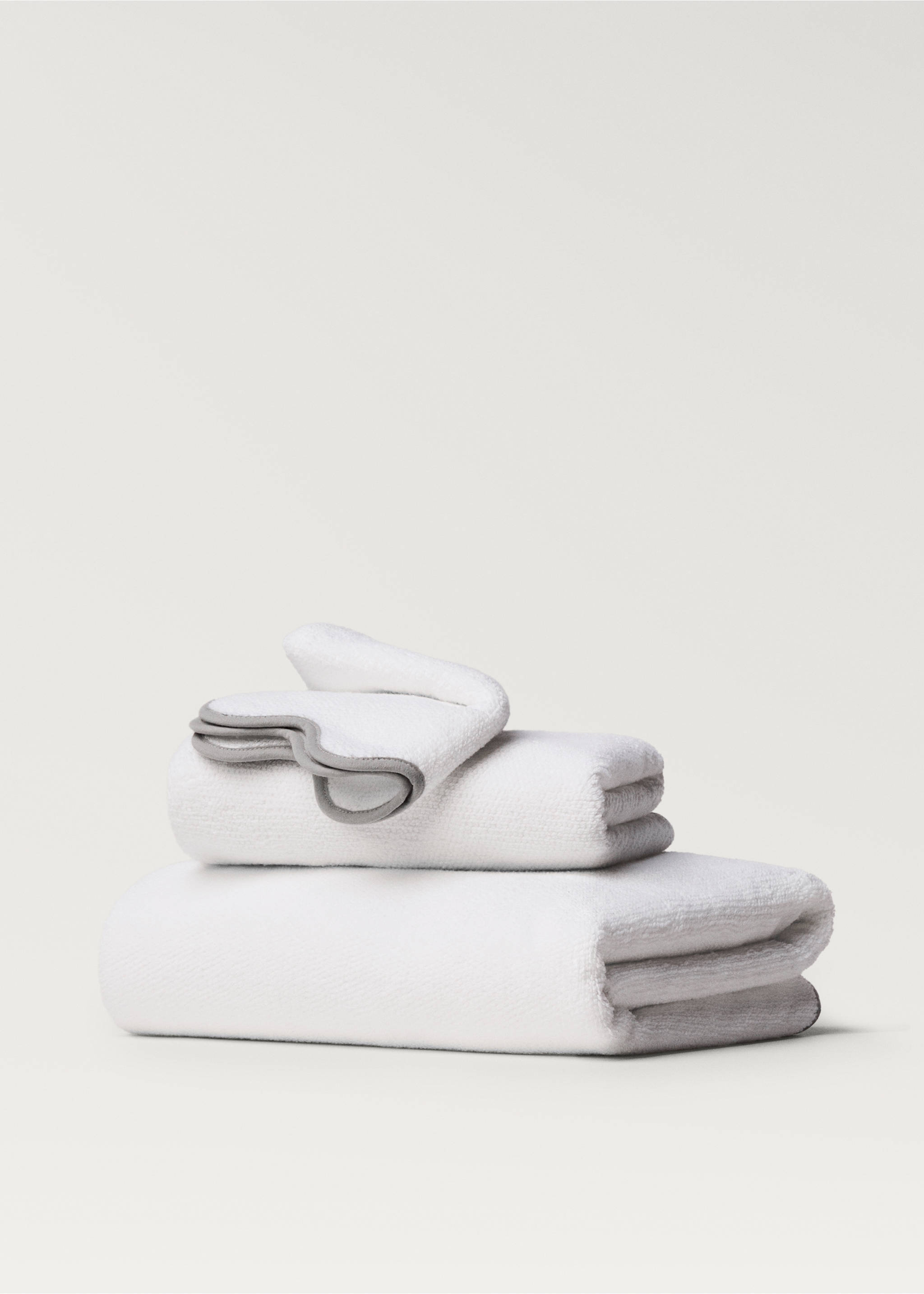 Malý ručník s rýžovým vzorem a vlnkami - Zboží bez modelu, Bílá. Ref: 87003320-00.