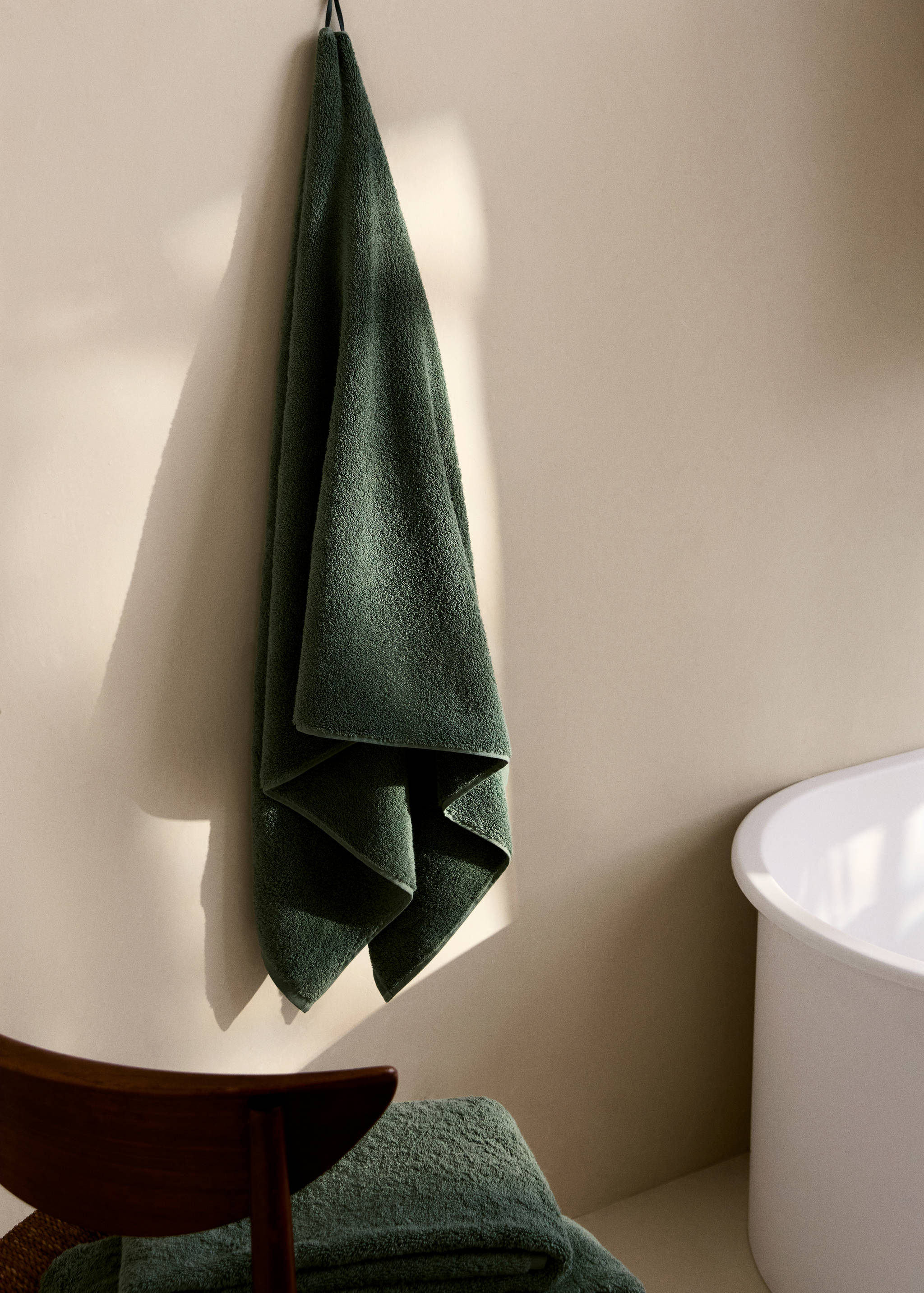 Soft cotton shower towel - General plane