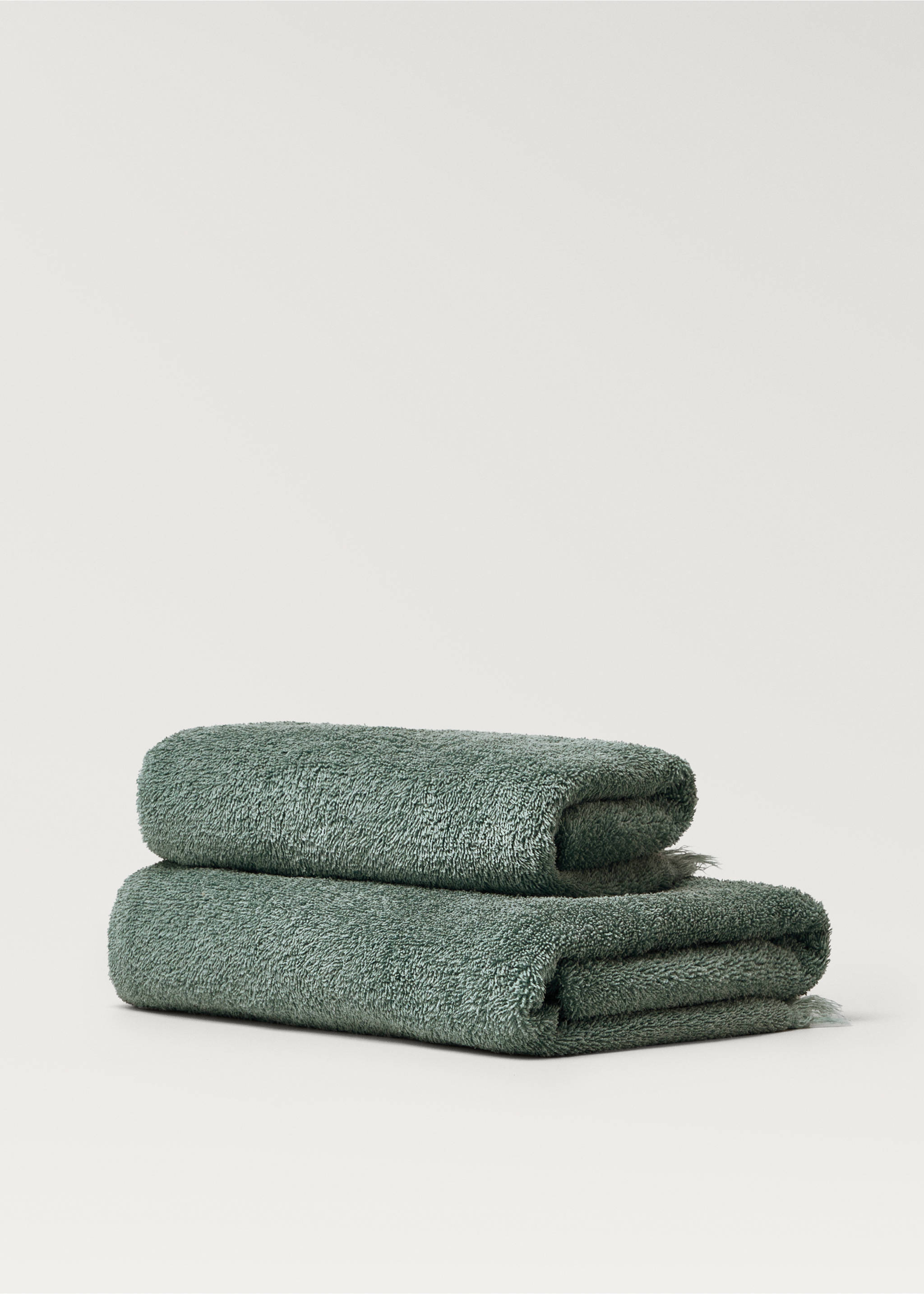 Organic cotton children's washbasin towel with fringes - Article without model, Blue. Ref: 87003361-00.