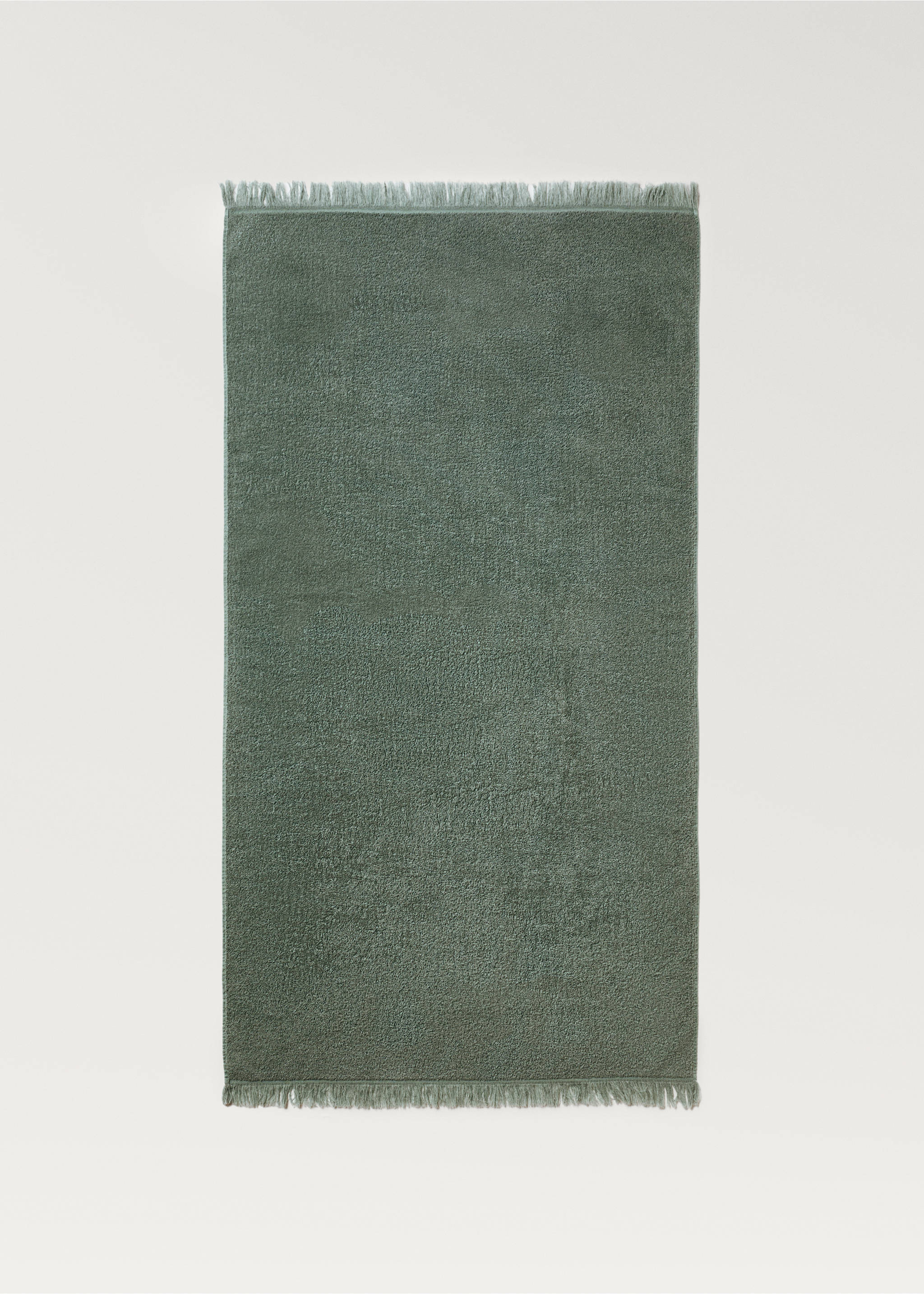 Kinderduschtuch aus Bio-Baumwolle mit Fransen - Detail des Artikels 3, Blau. Ref: 87003362-00.