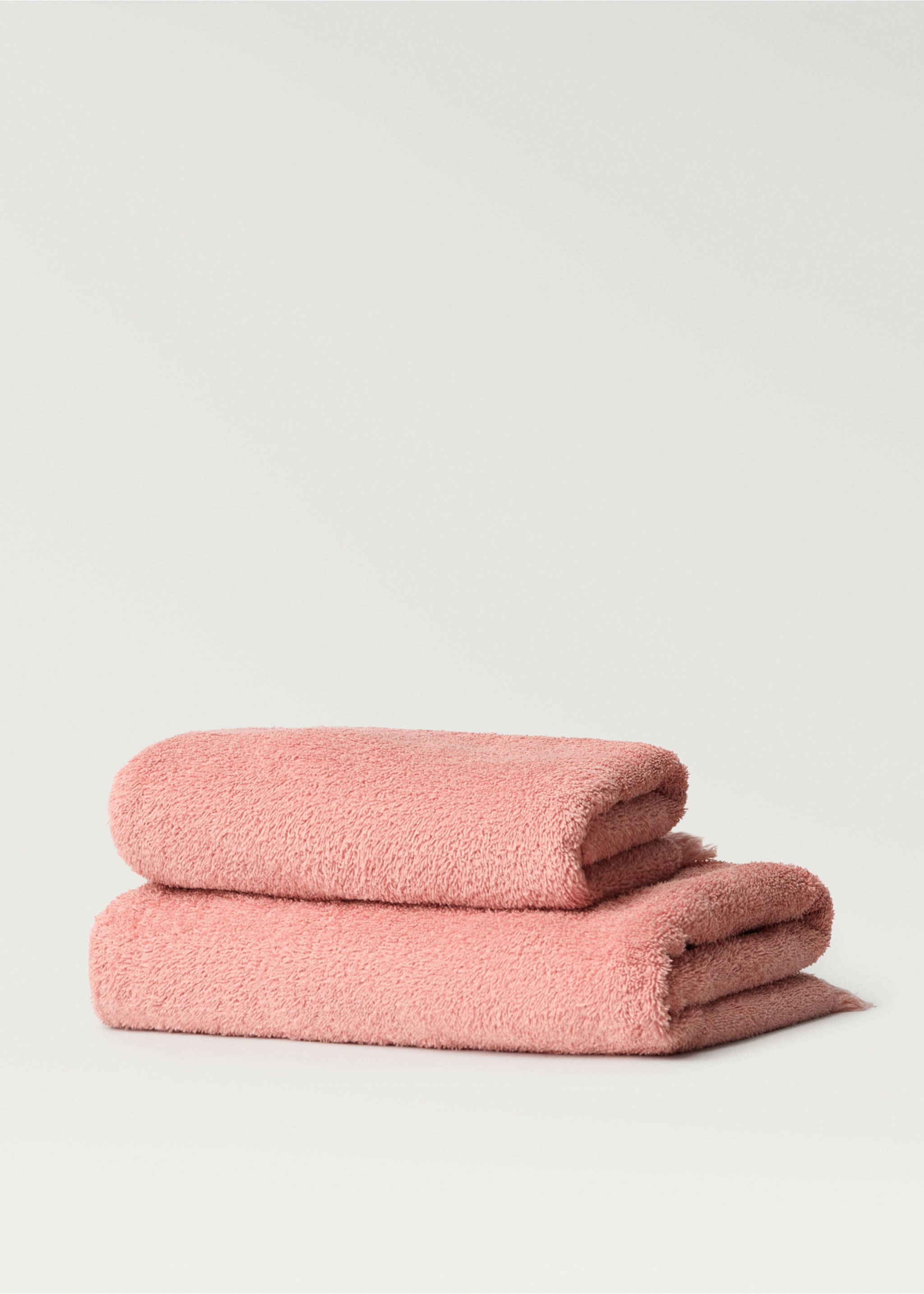 Organic cotton children's shower towel with fringes - Article without model, Pink. Ref: 87003362-00.