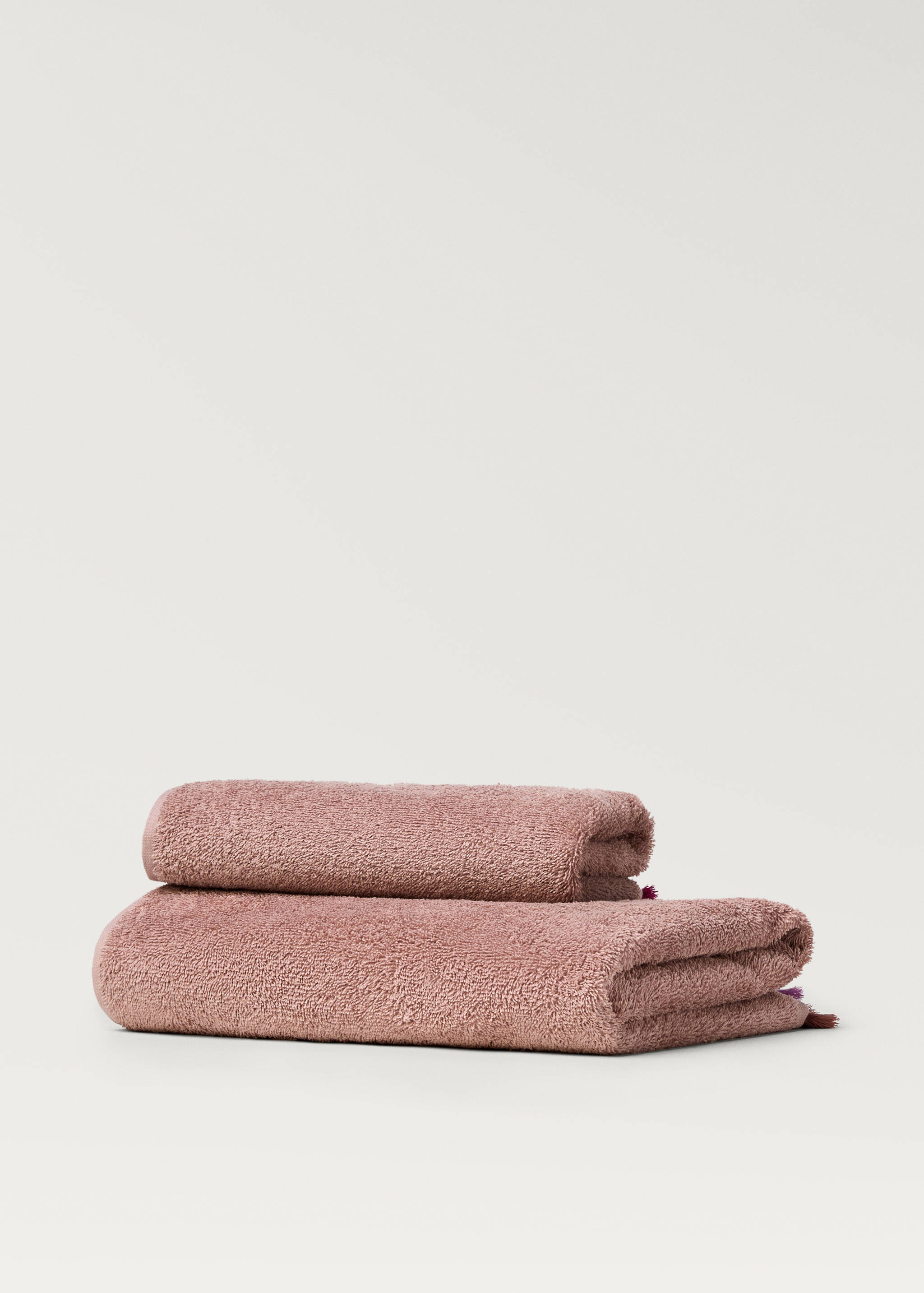 Katoenen kinderbadlaken met meerkleurige pompons - Artikel zonder model