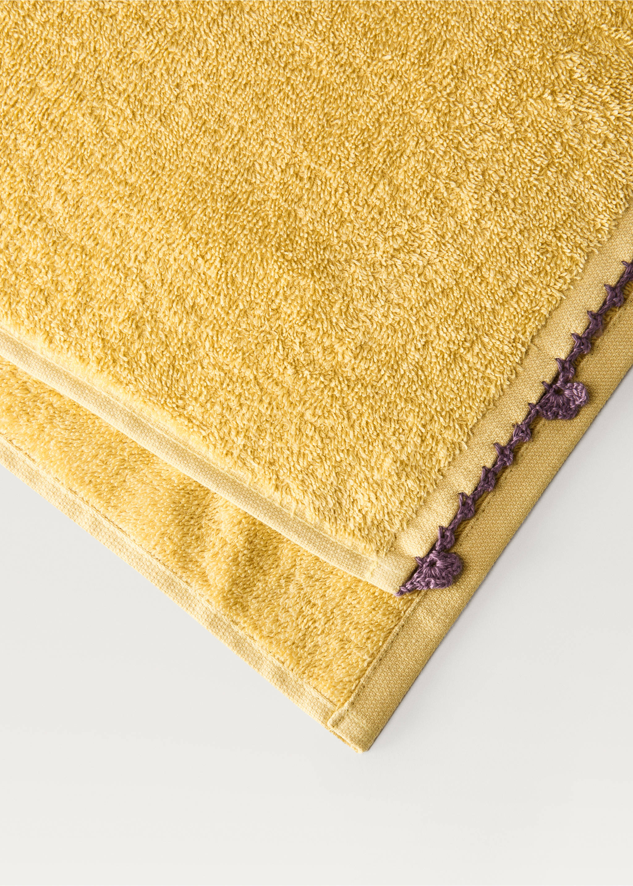 Children's bath towel crochet finish - Details of the article 2, Beige. Ref: 87003366-00.