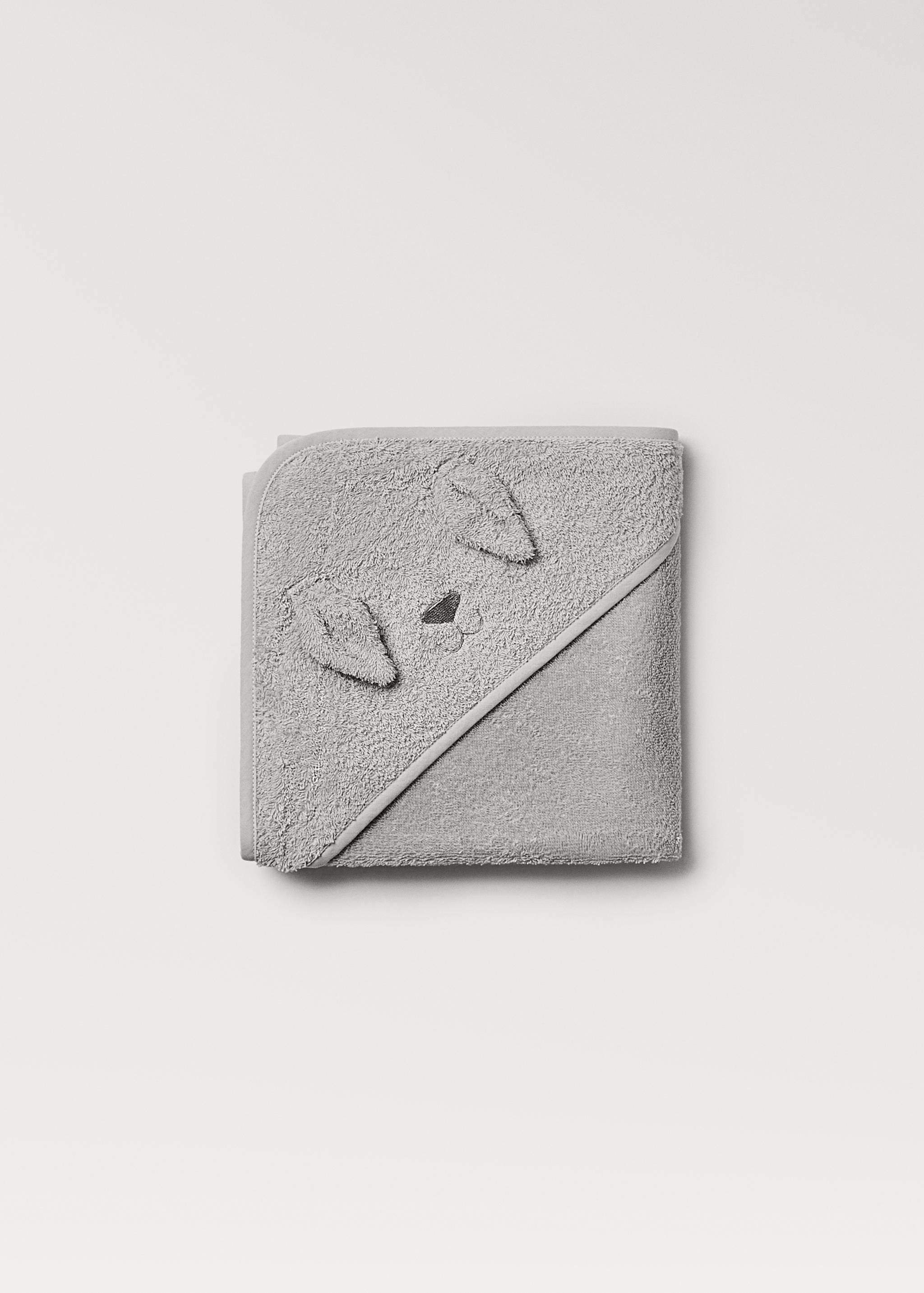 Kinderbadetuch mit Kapuze aus Frottee mit Öhrchen - Detail des Artikels 1