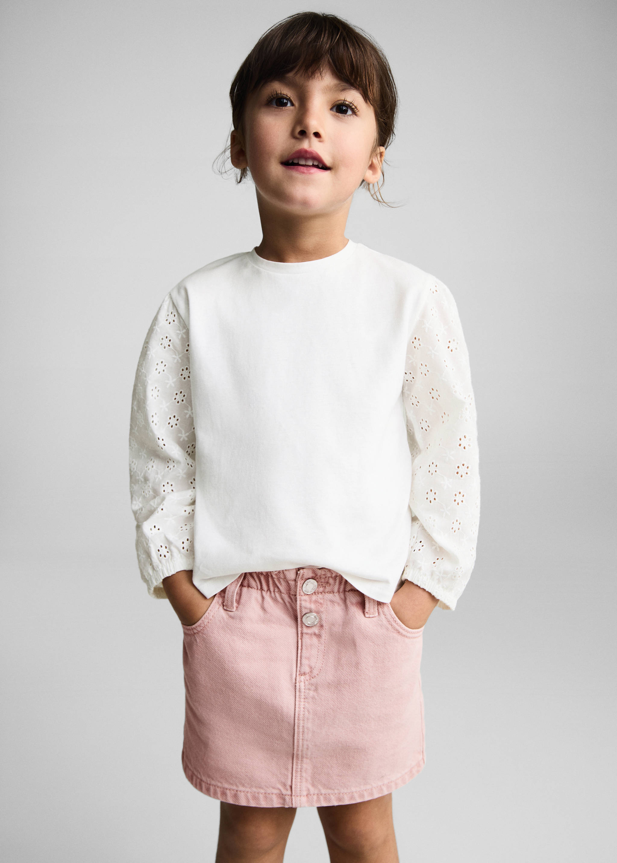 Embroidered sleeve T-shirt - Medium plane