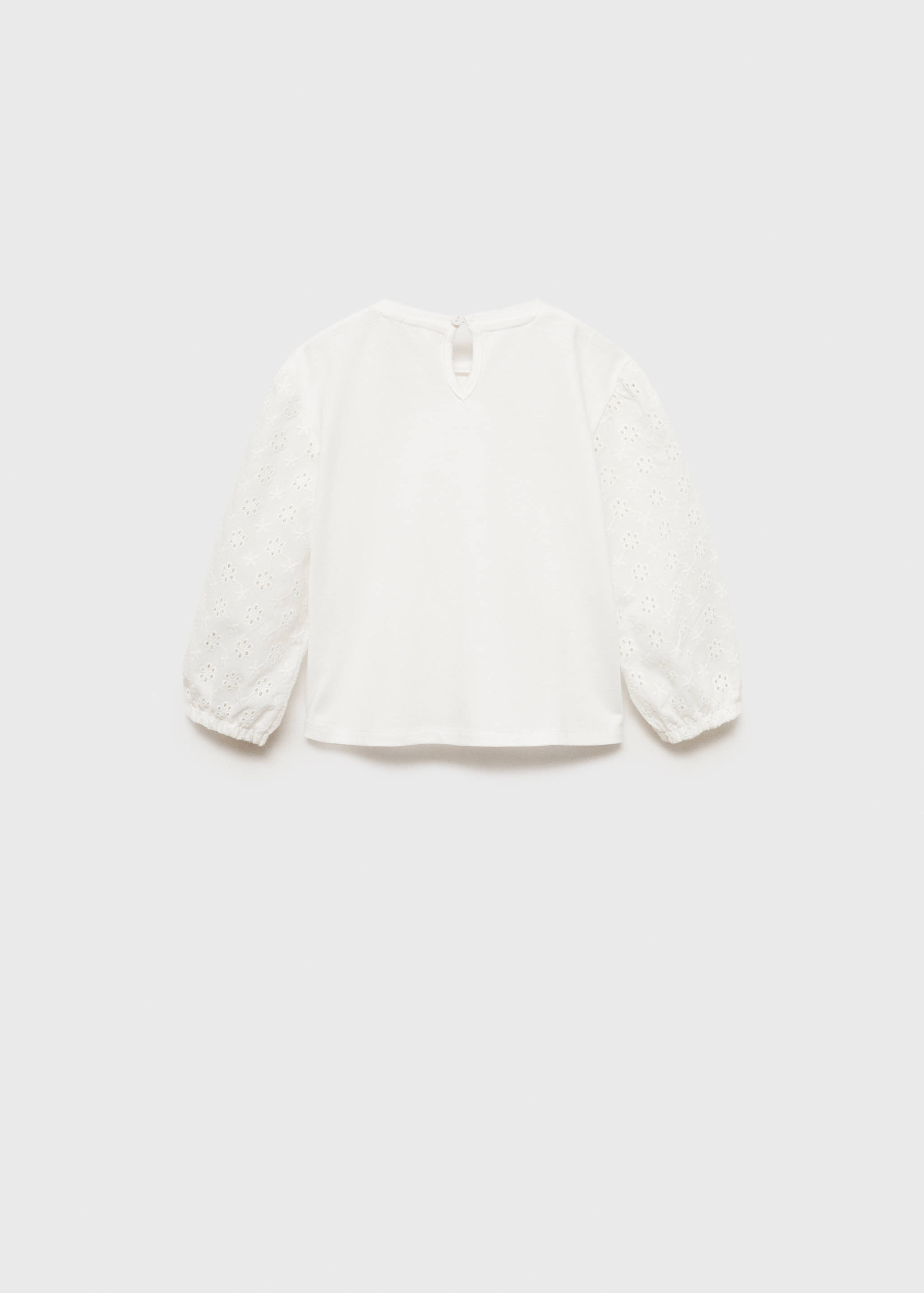 Embroidered sleeve T-shirt - Reverse of the article