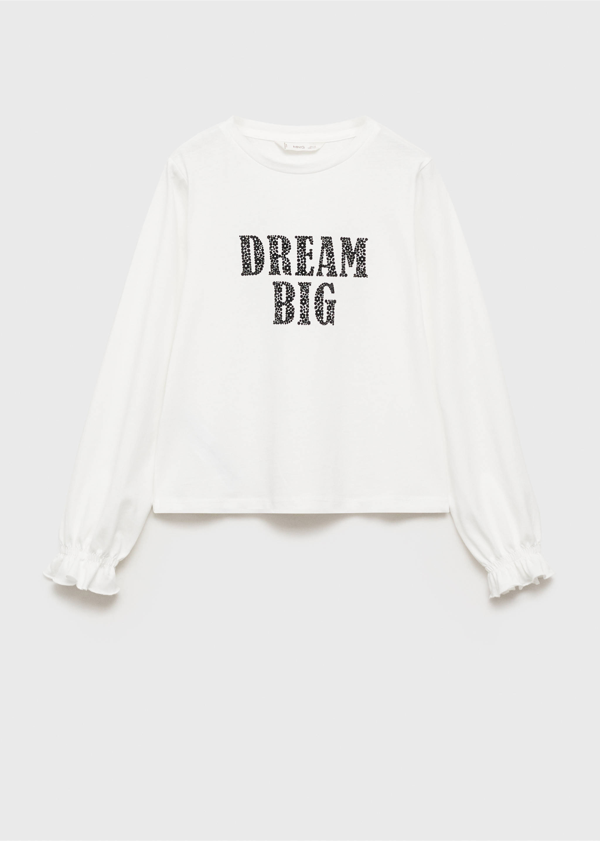 Message cotton T-shirt - Article without model, Off White. Ref: 87003654-00.