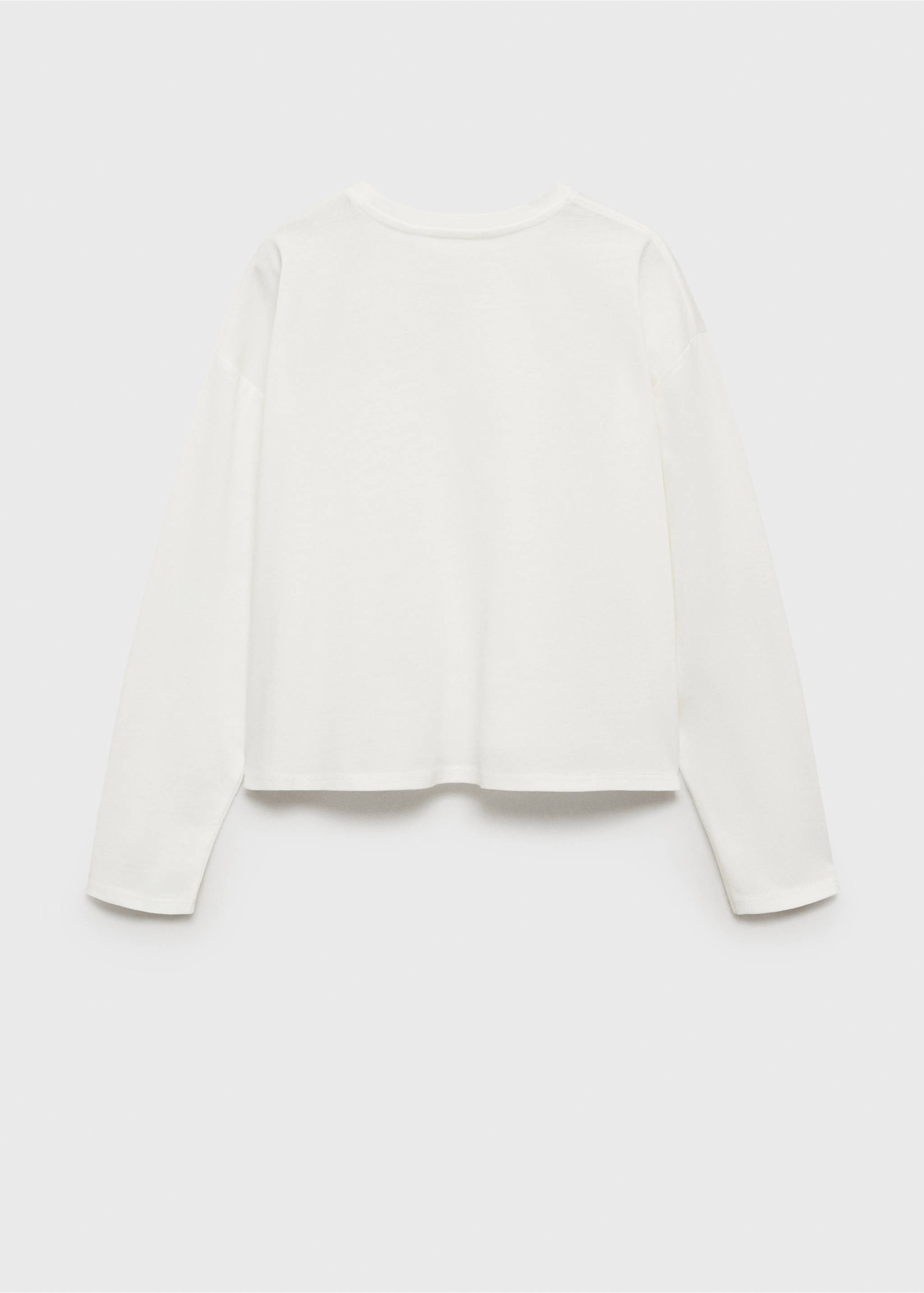 Embroidered detail T-shirt - Reverse of the article, Off White. Ref: 87003657-00.