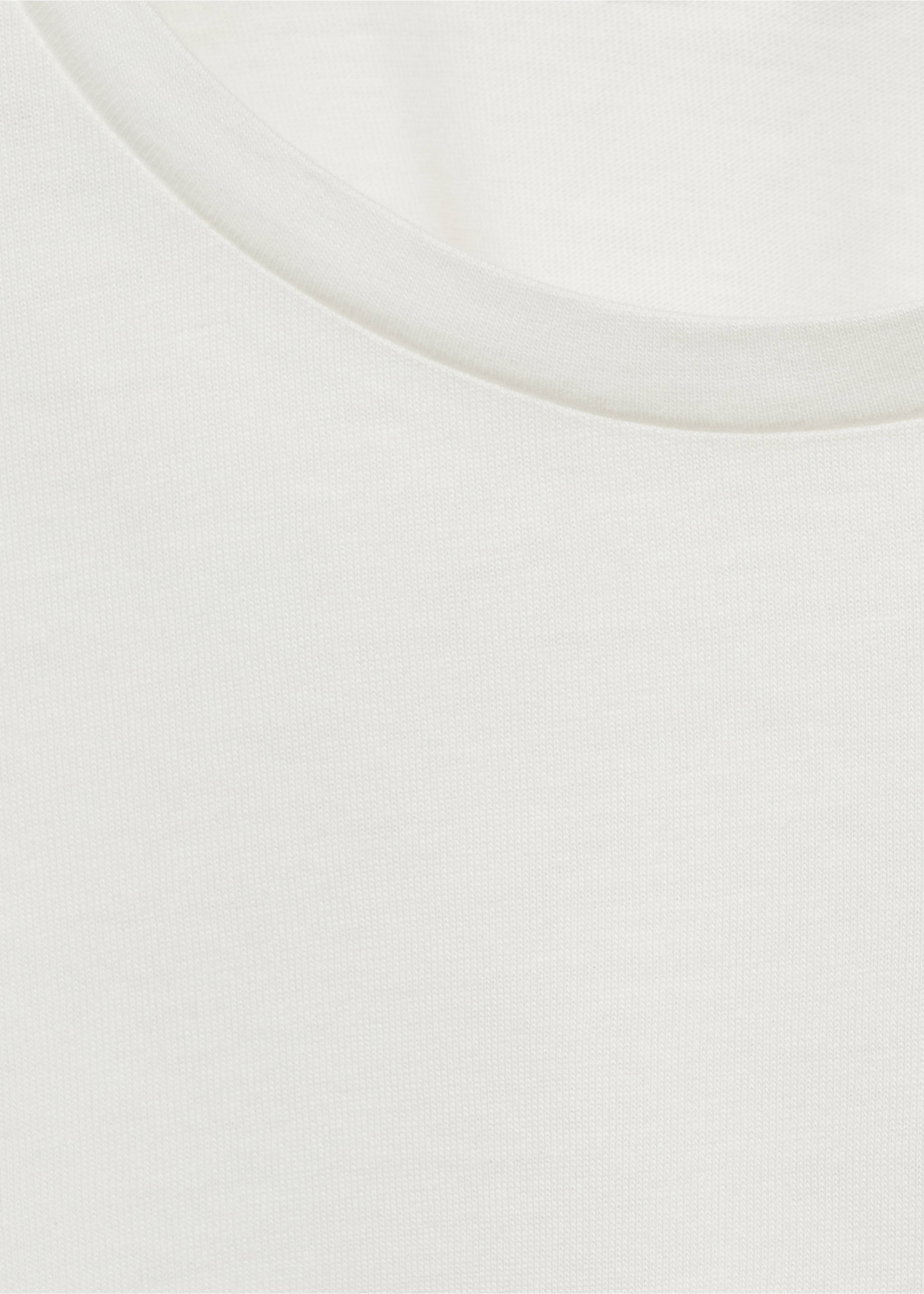 Embroidered detail T-shirt - Details of the article 8, Off White. Ref: 87003657-00.