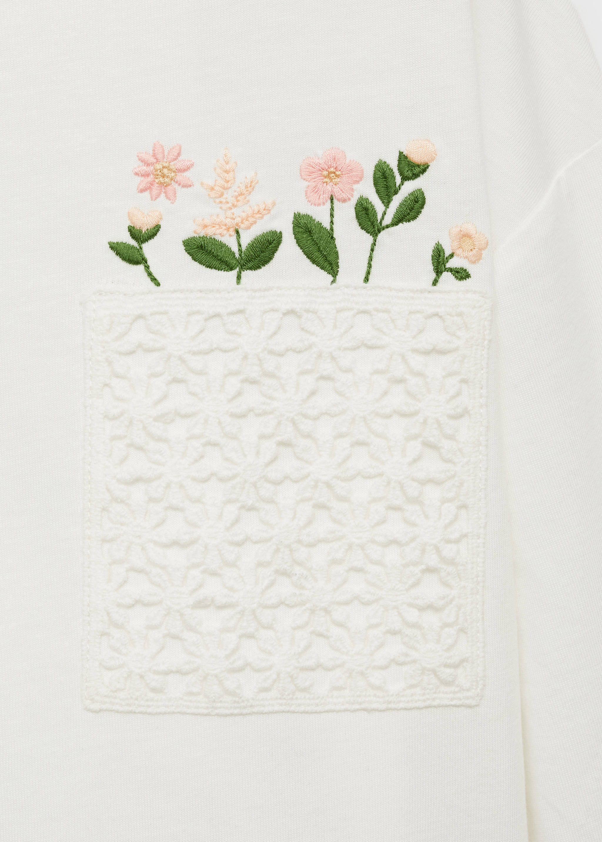 Embroidered detail T-shirt - Details of the article 0