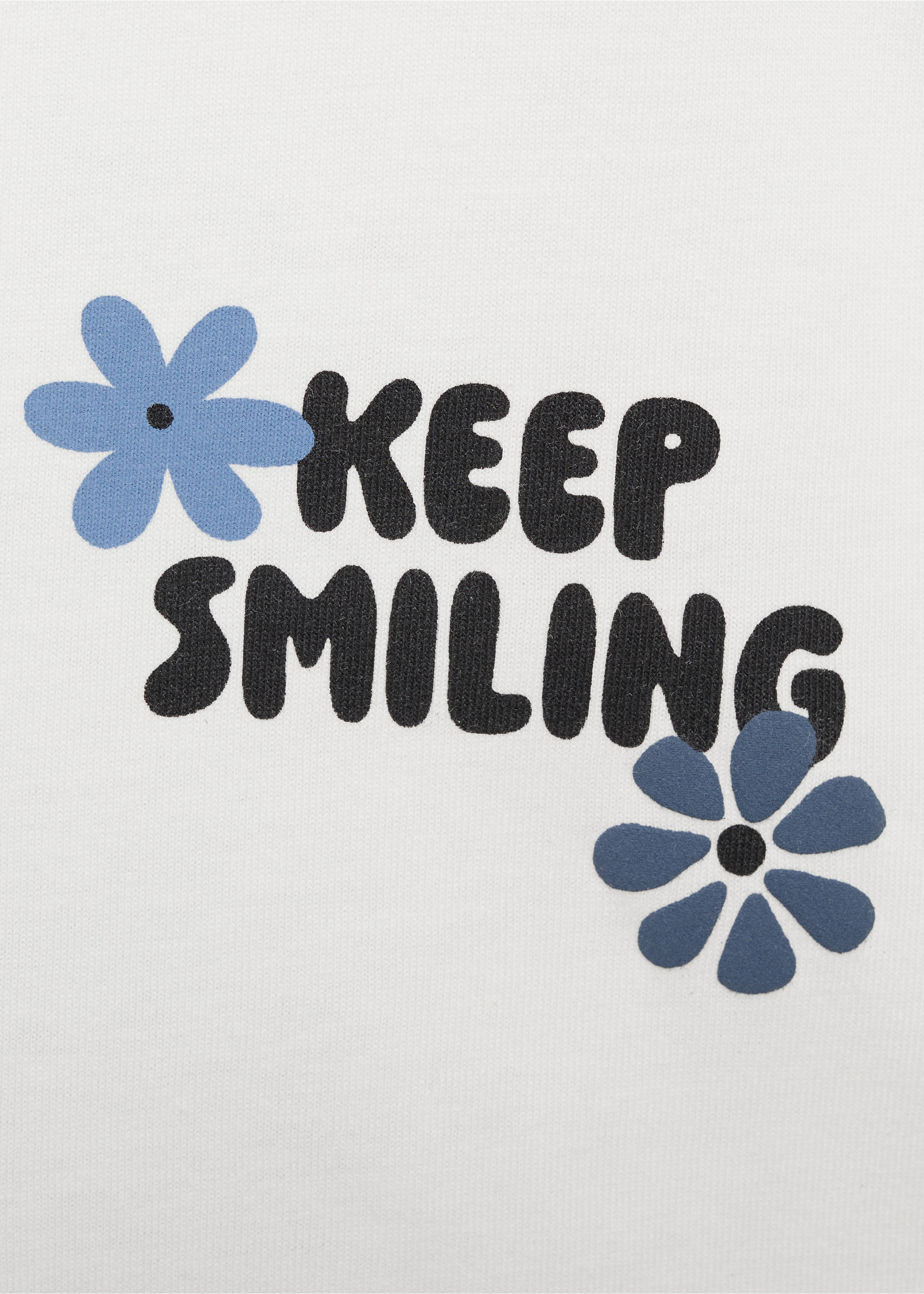 Cotton t-shirt with printed message - Details of the article 8, Off White. Ref: 87003658-00.