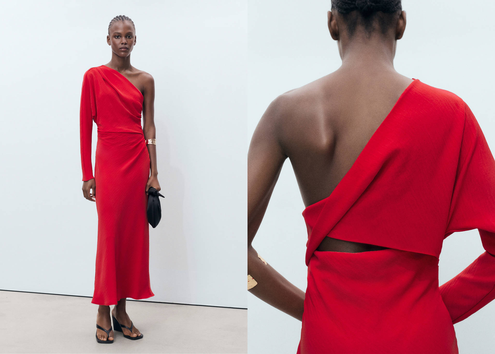 Asymmetric draped gown - Panoramic plane