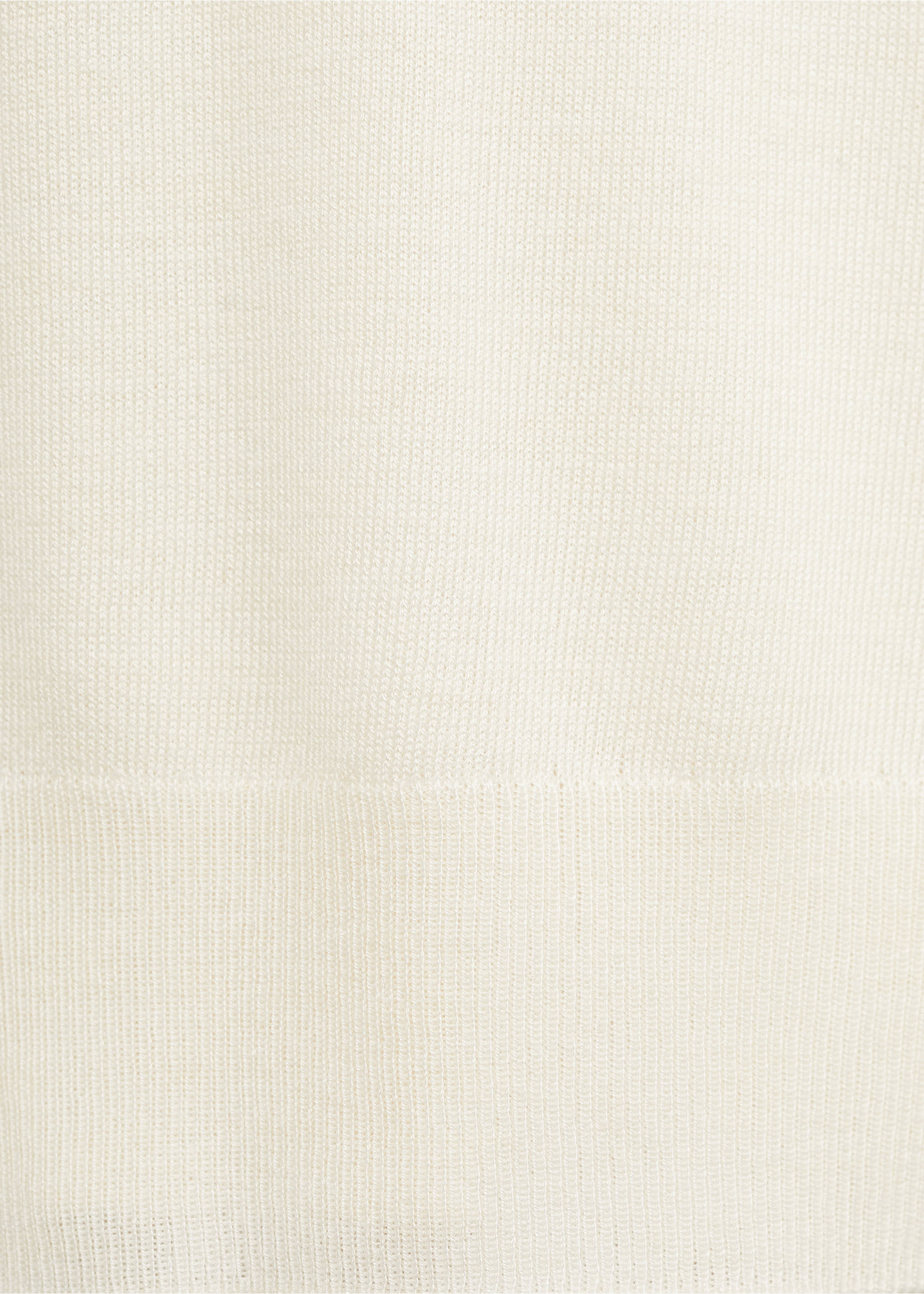 V-neck knit sweater - Details of the article 0, Ecru. Ref: 87004082-00.