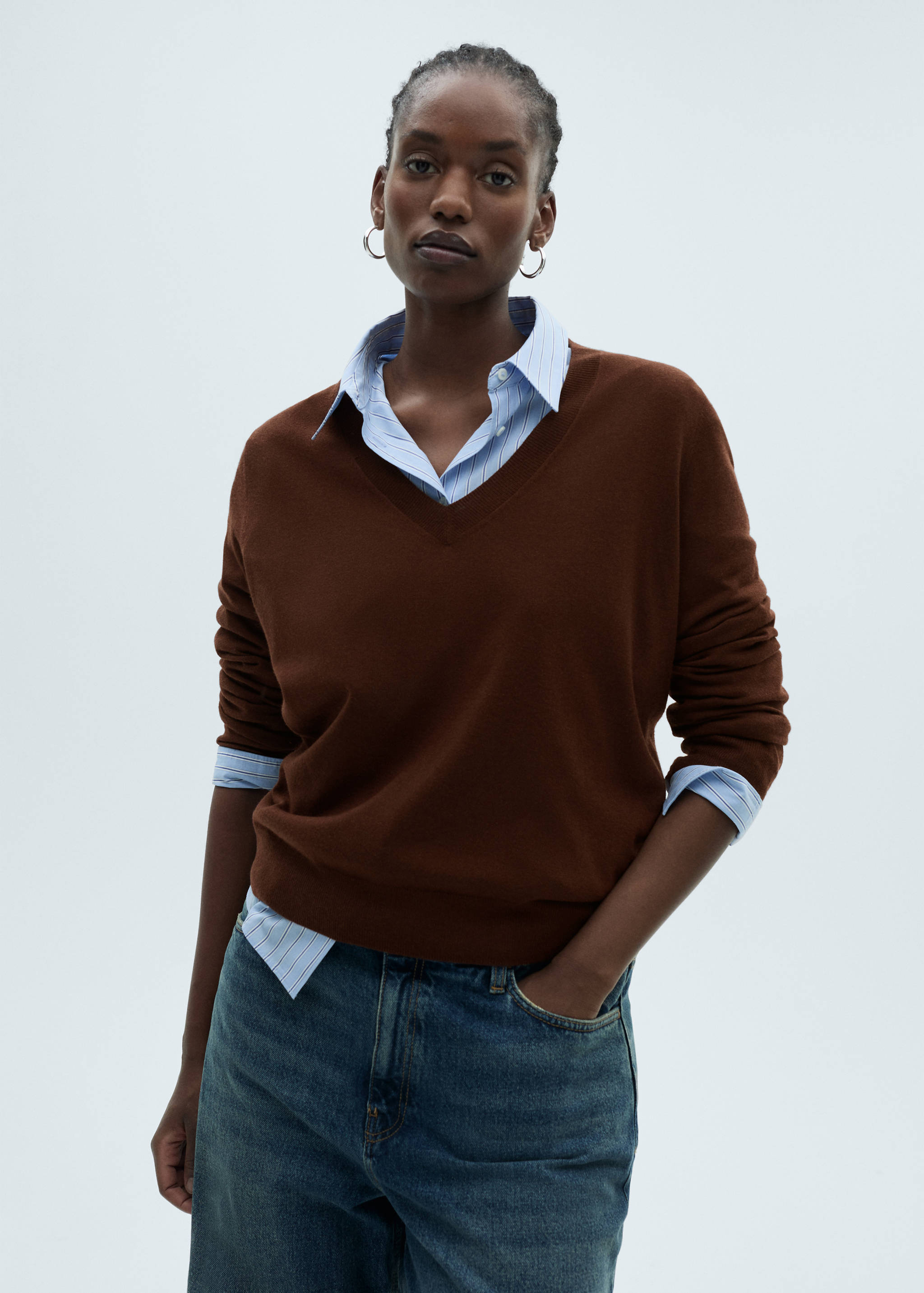 Strickpullover mit V-Ausschnitt - Detail des Artikels 5