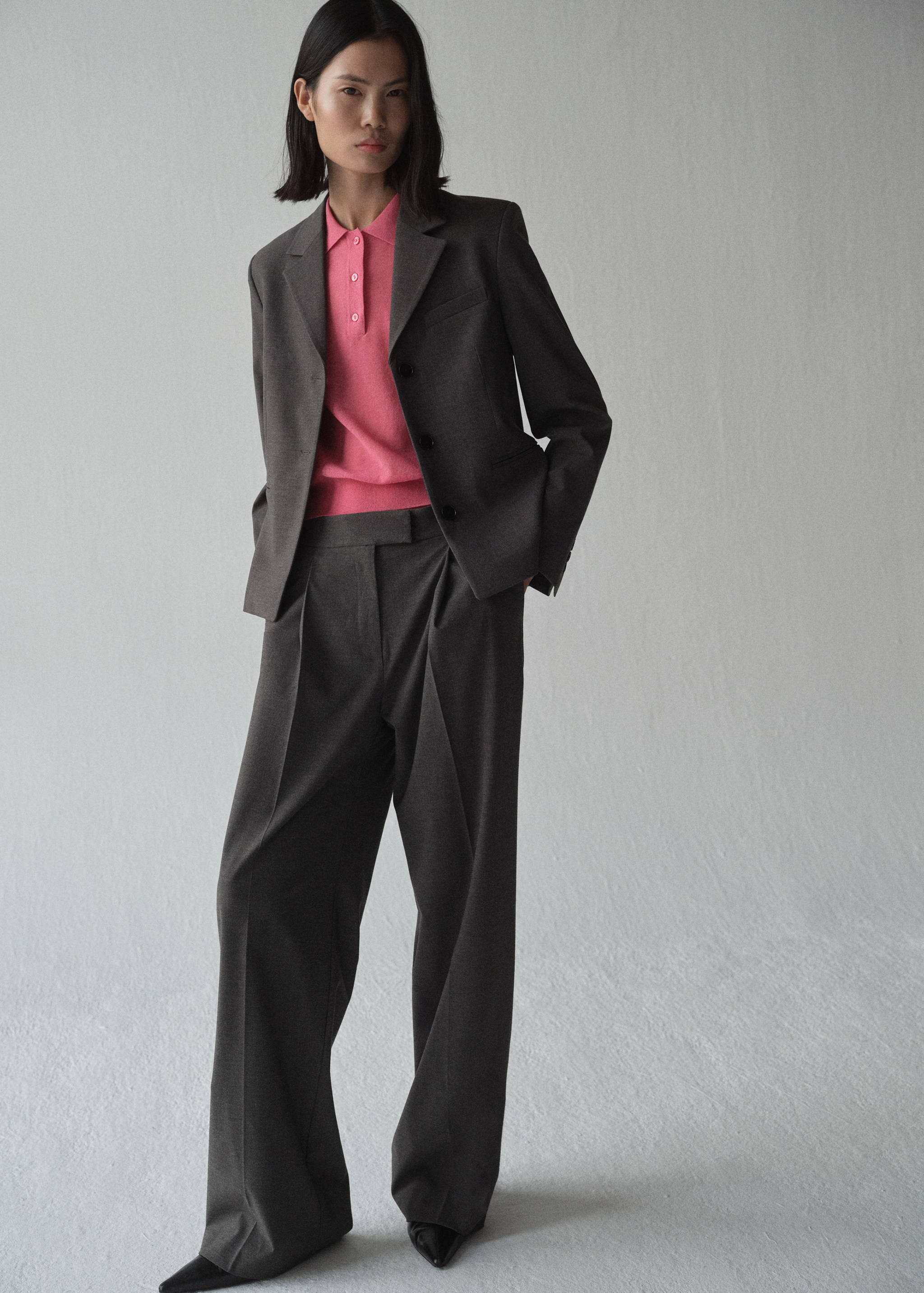 Stickad tröja polokrage - Allmän bild