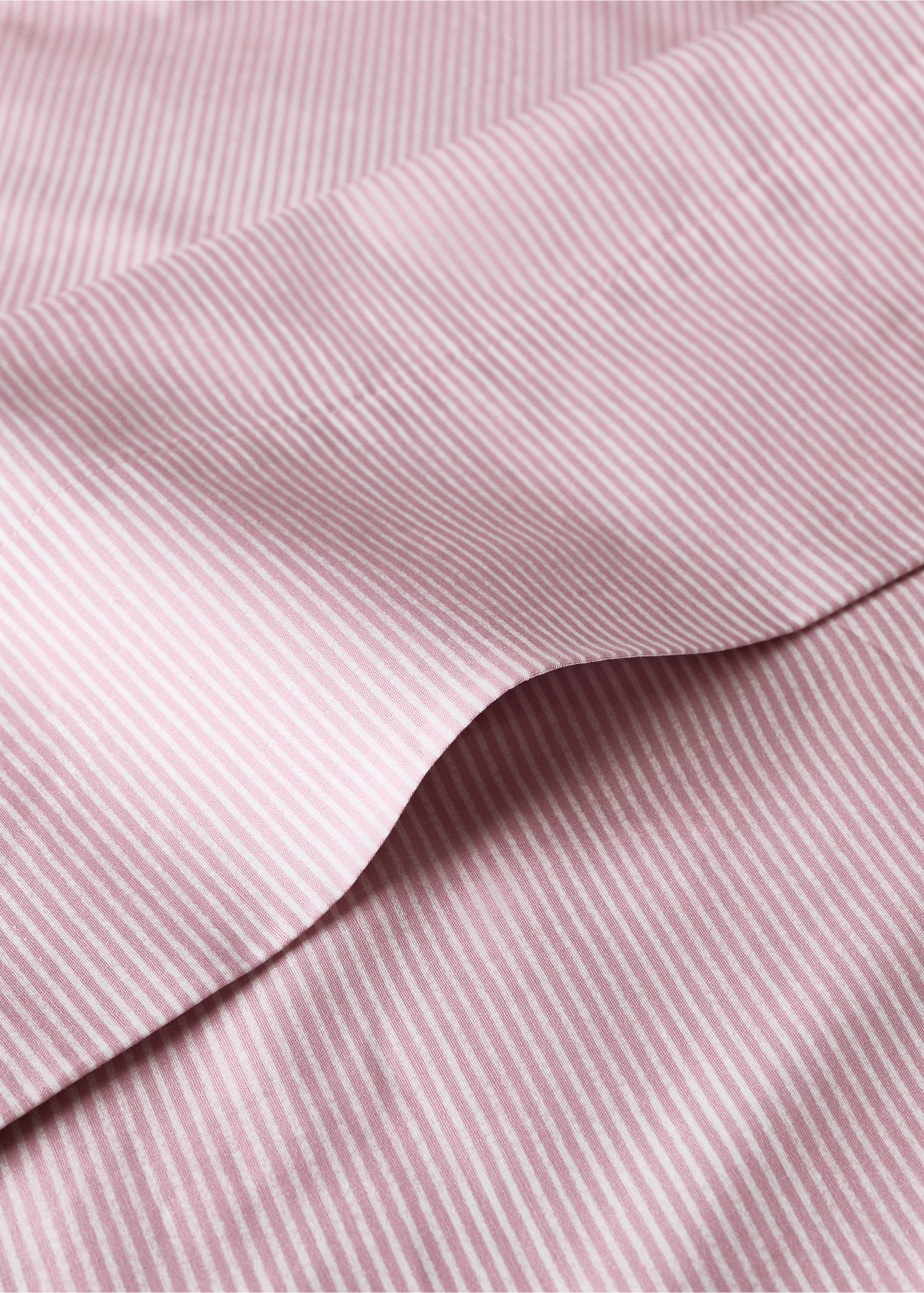 Pamut perkál ágyneműhuzat, csíkokkal - A termék adatai 1, Muskátli rózsaszín. Ref: 87004087-00.