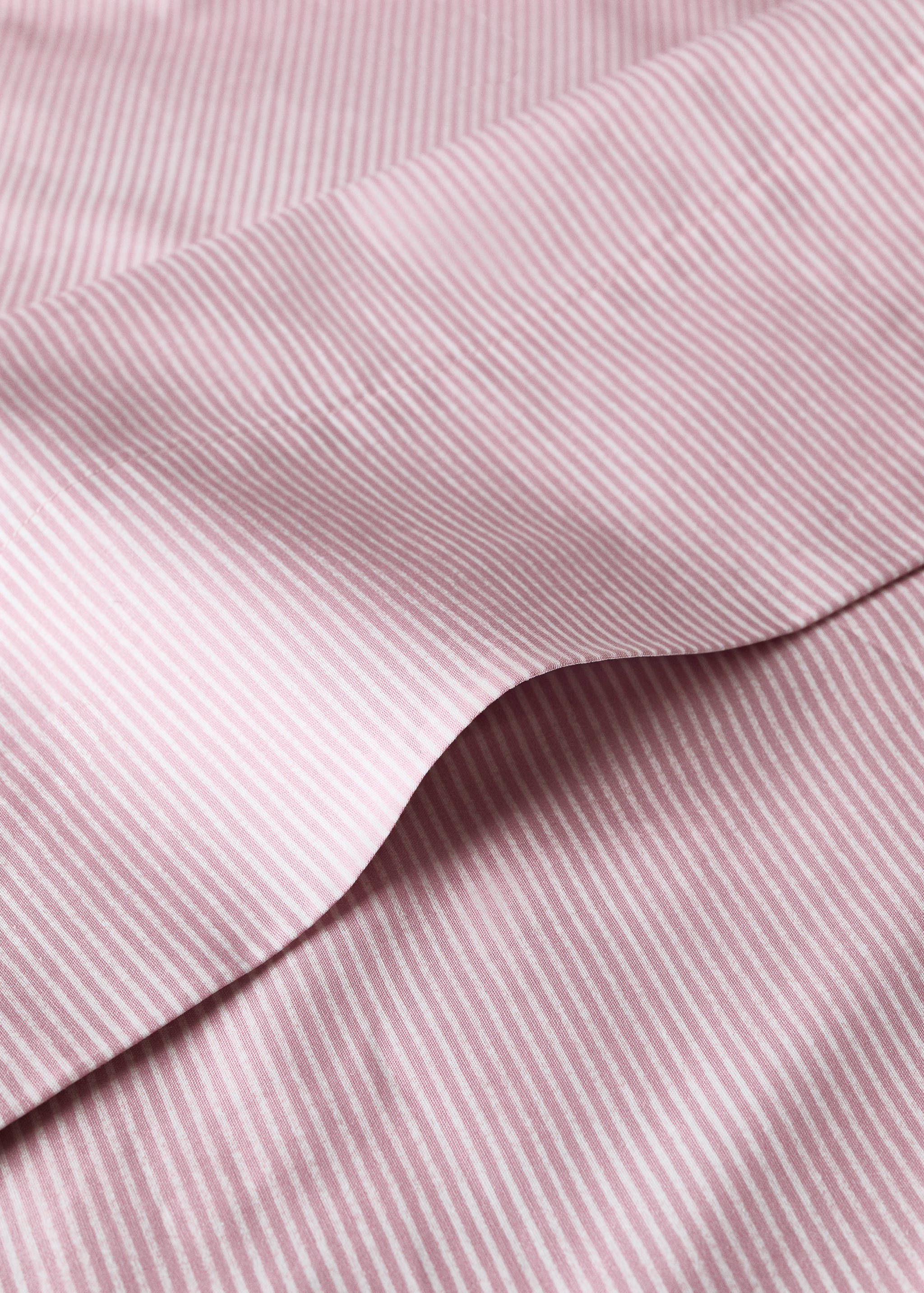 Gestreiftes Spannbettlaken aus Baumwoll-Perkal für Kinderbettchen - Detail des Artikels 1