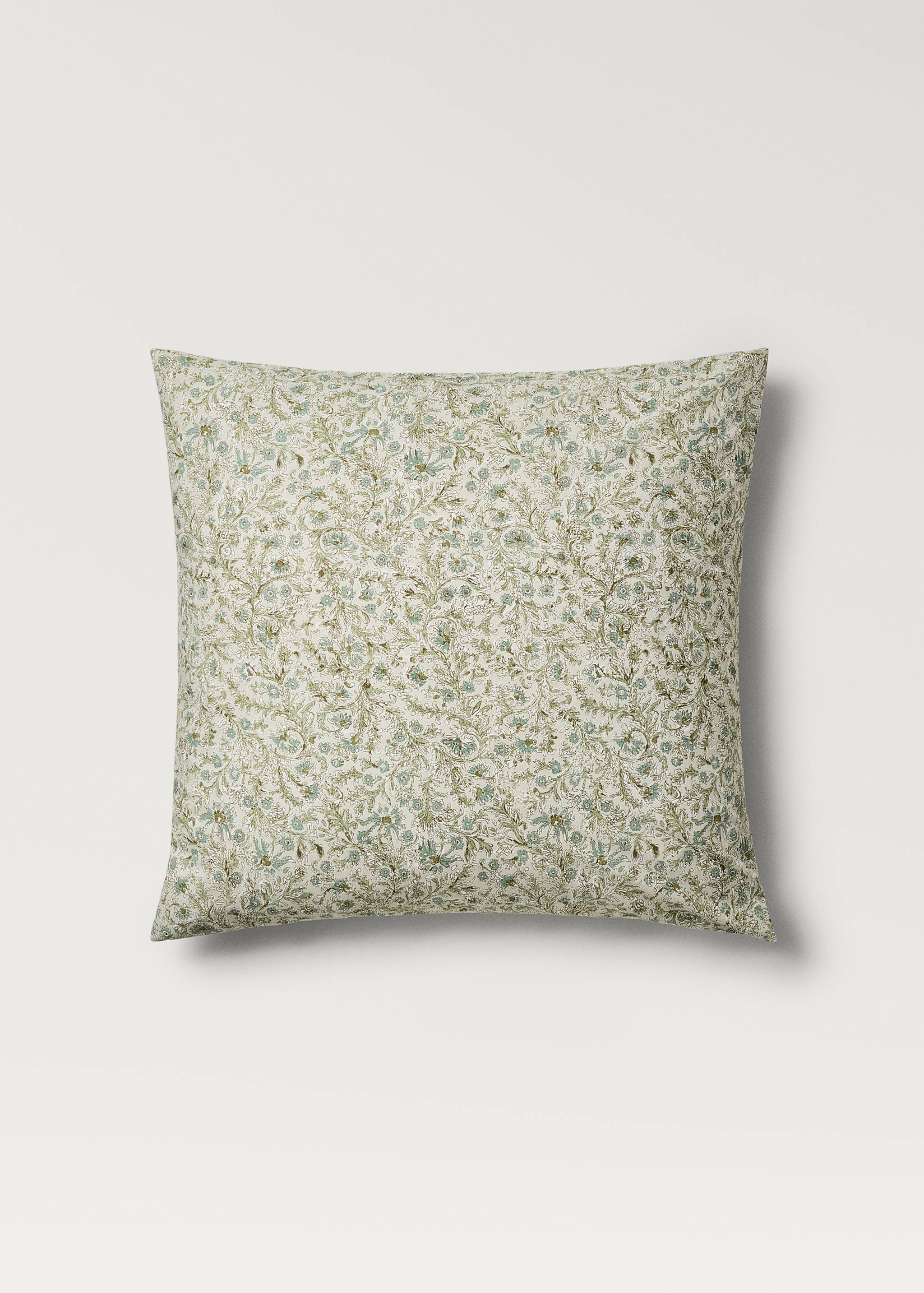 Blomstrete putetrekk for barn i bomullsperkal, 60x60 cm - Artikkel uten modell