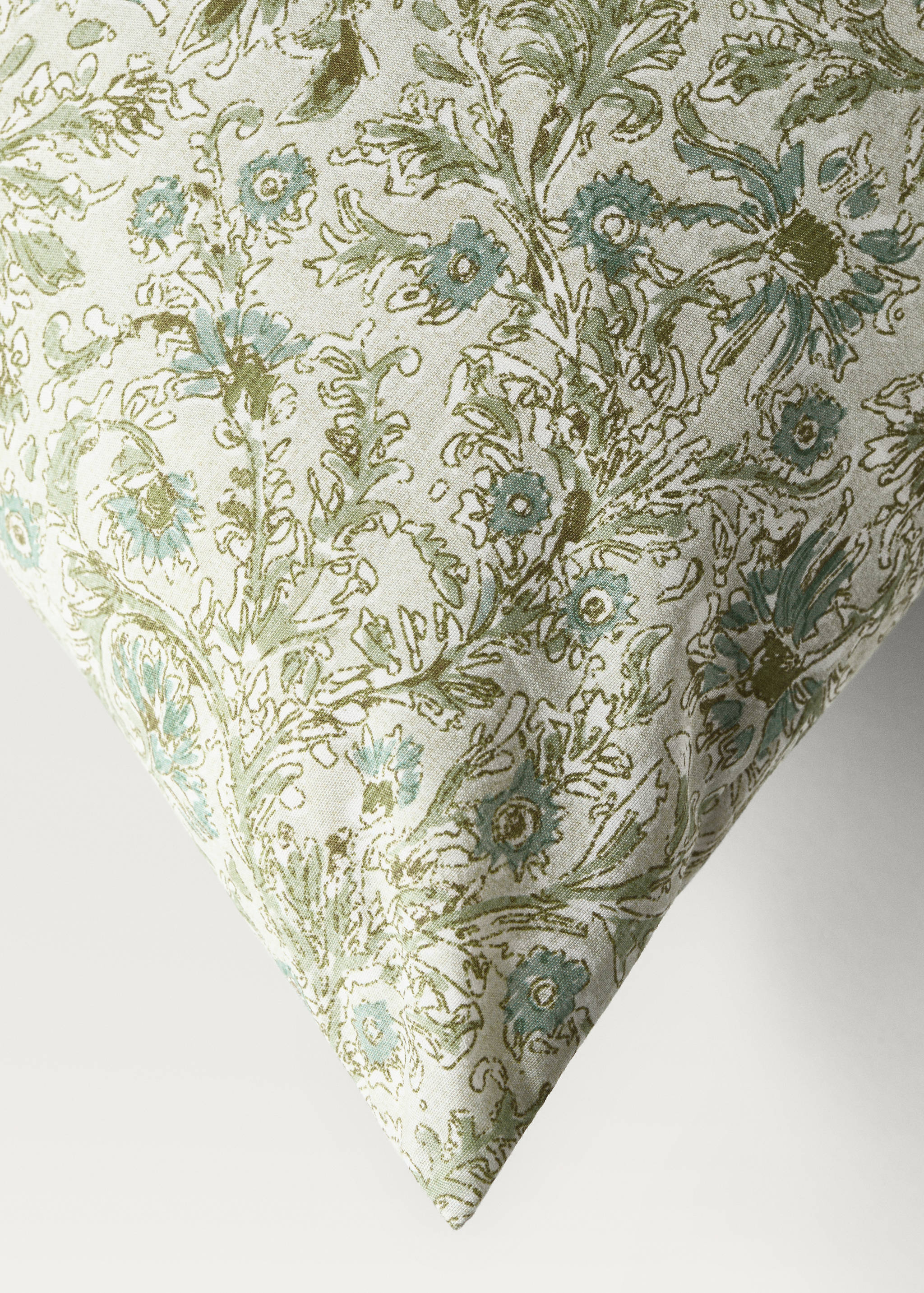 Blomstrete putetrekk for barn i bomullsperkal, 60x60 cm - Artikkeldetalj 3