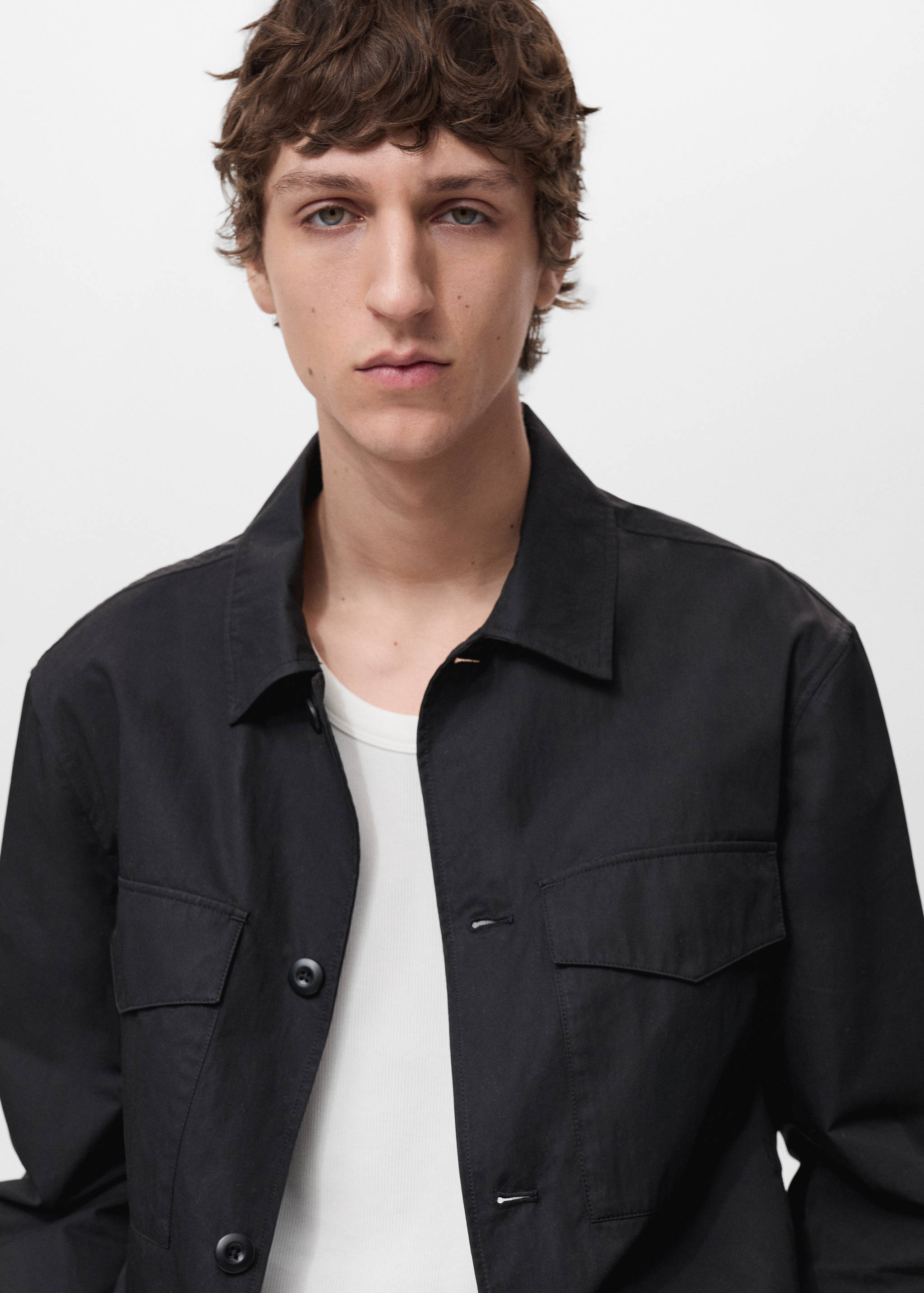 Relaxed-fit cotton overshirt - Details of the article 1