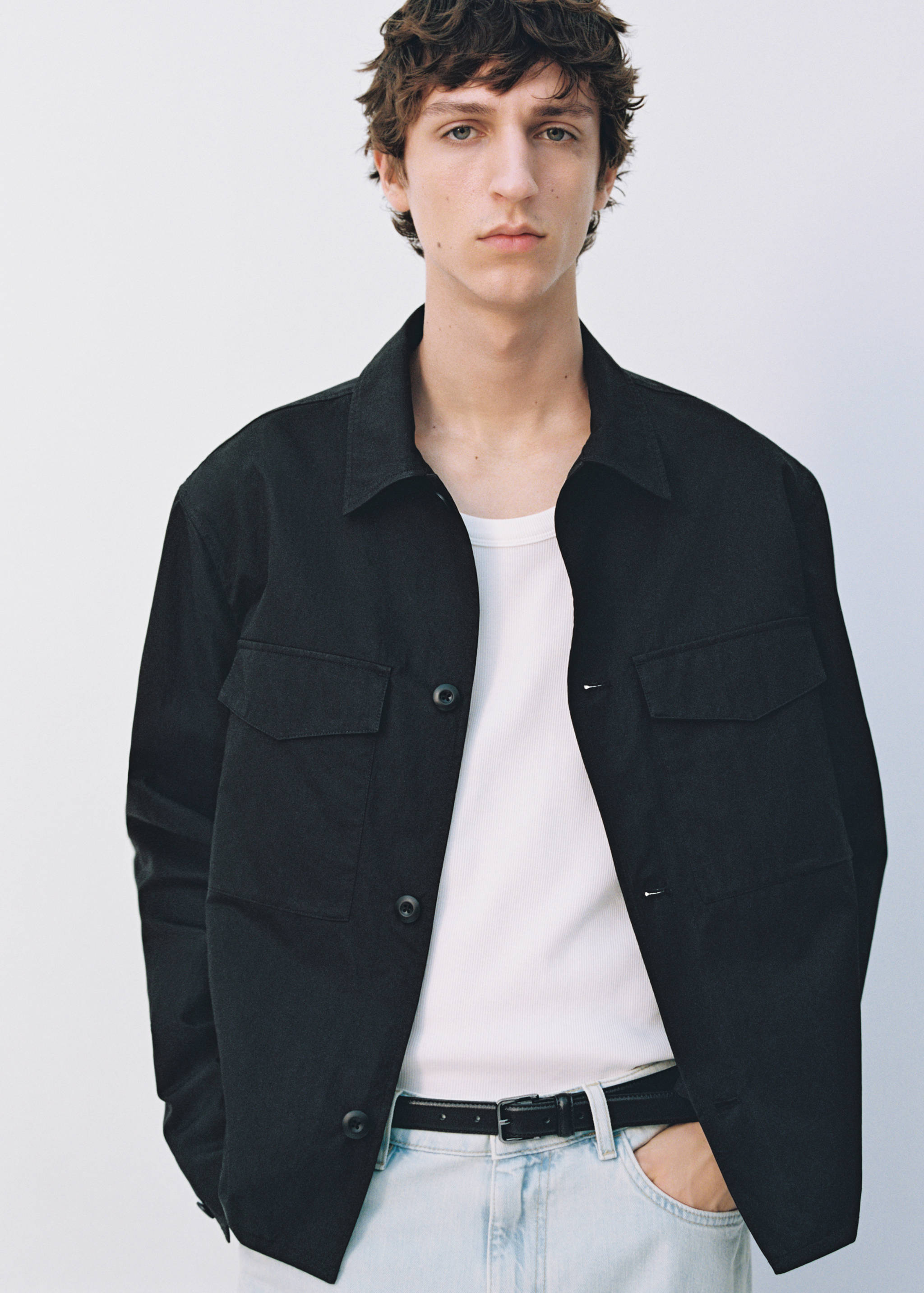 Relaxed-fit cotton overshirt - Details of the article 3