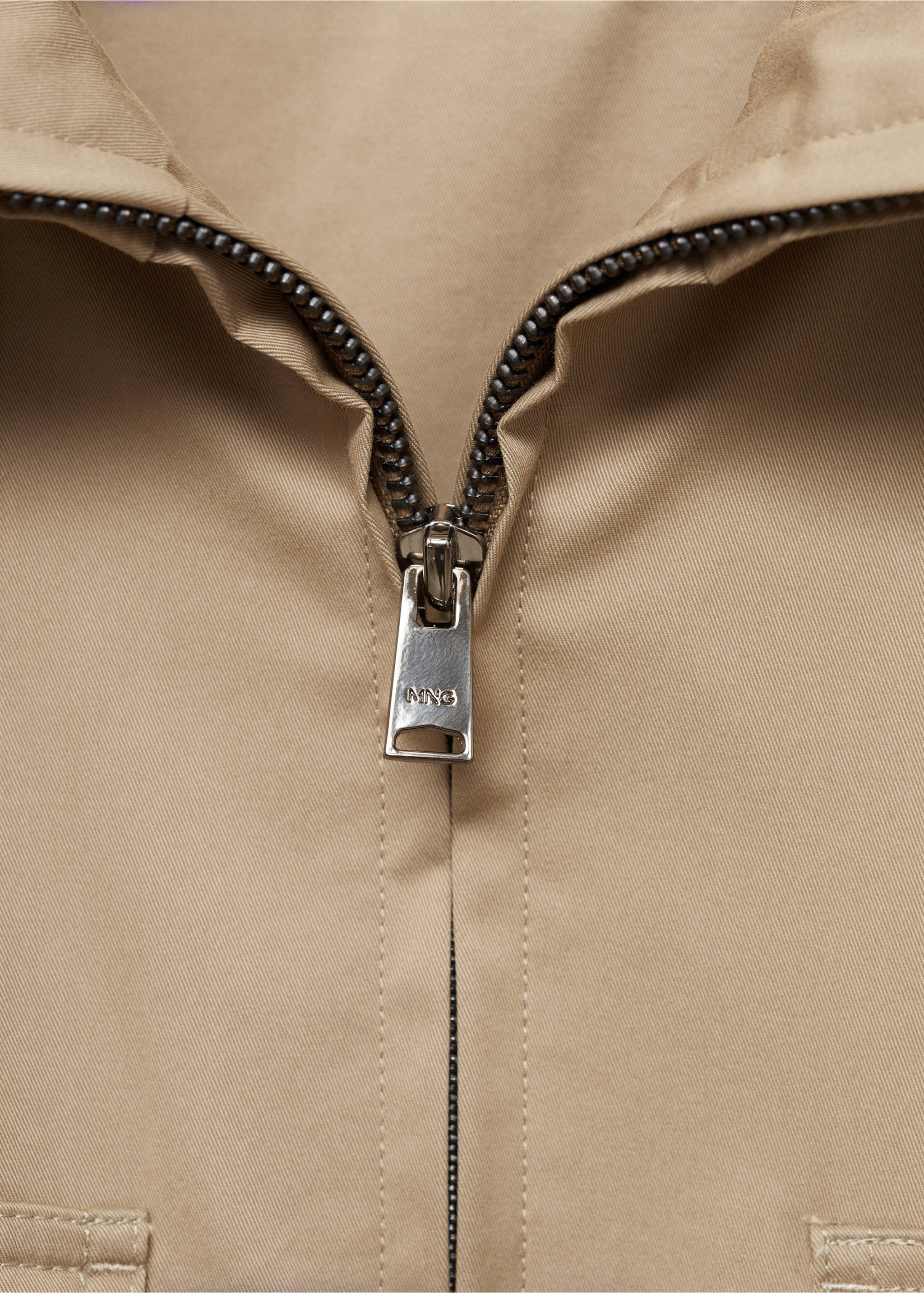 Veste coton relaxed-fit - Détail de l'article 8, Beige. Ref: 87004394-00.