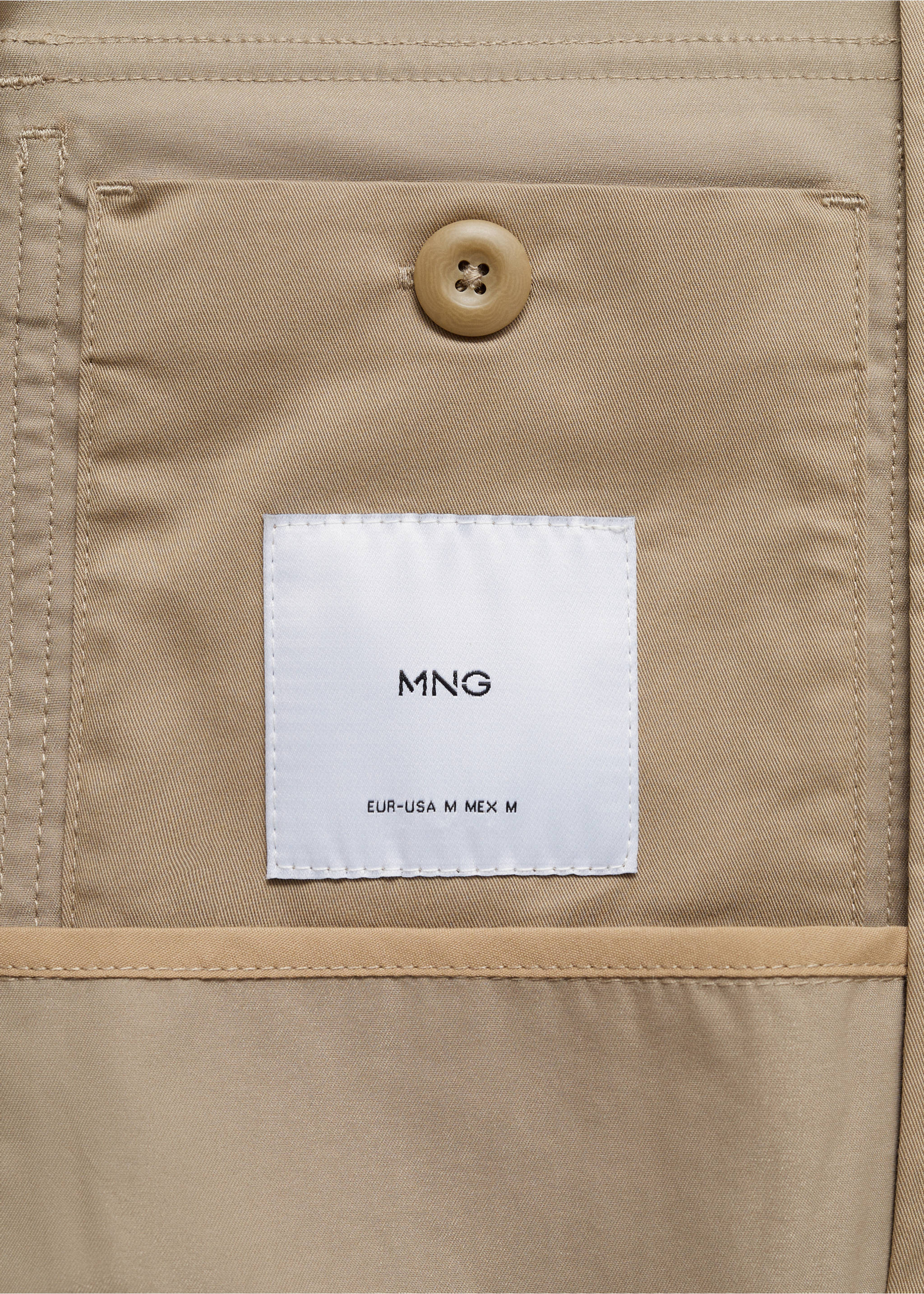 Veste coton relaxed-fit - Détail de l'article 0, Beige. Ref: 87004394-00.