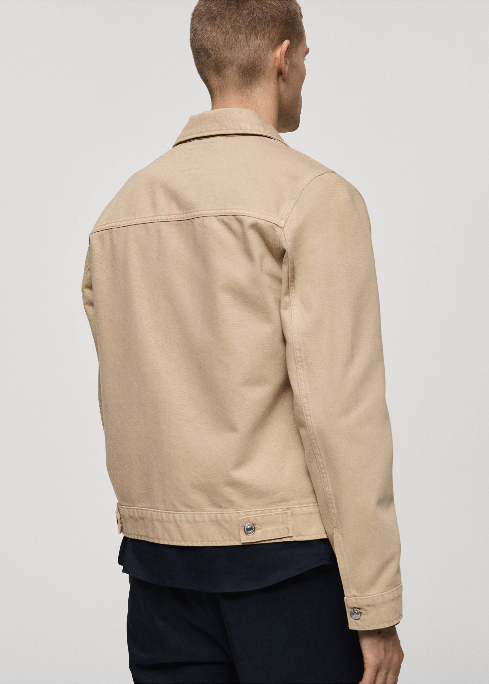 Blouson en jean poches - Verso de l’article, Beige. Ref: 87004401-00.