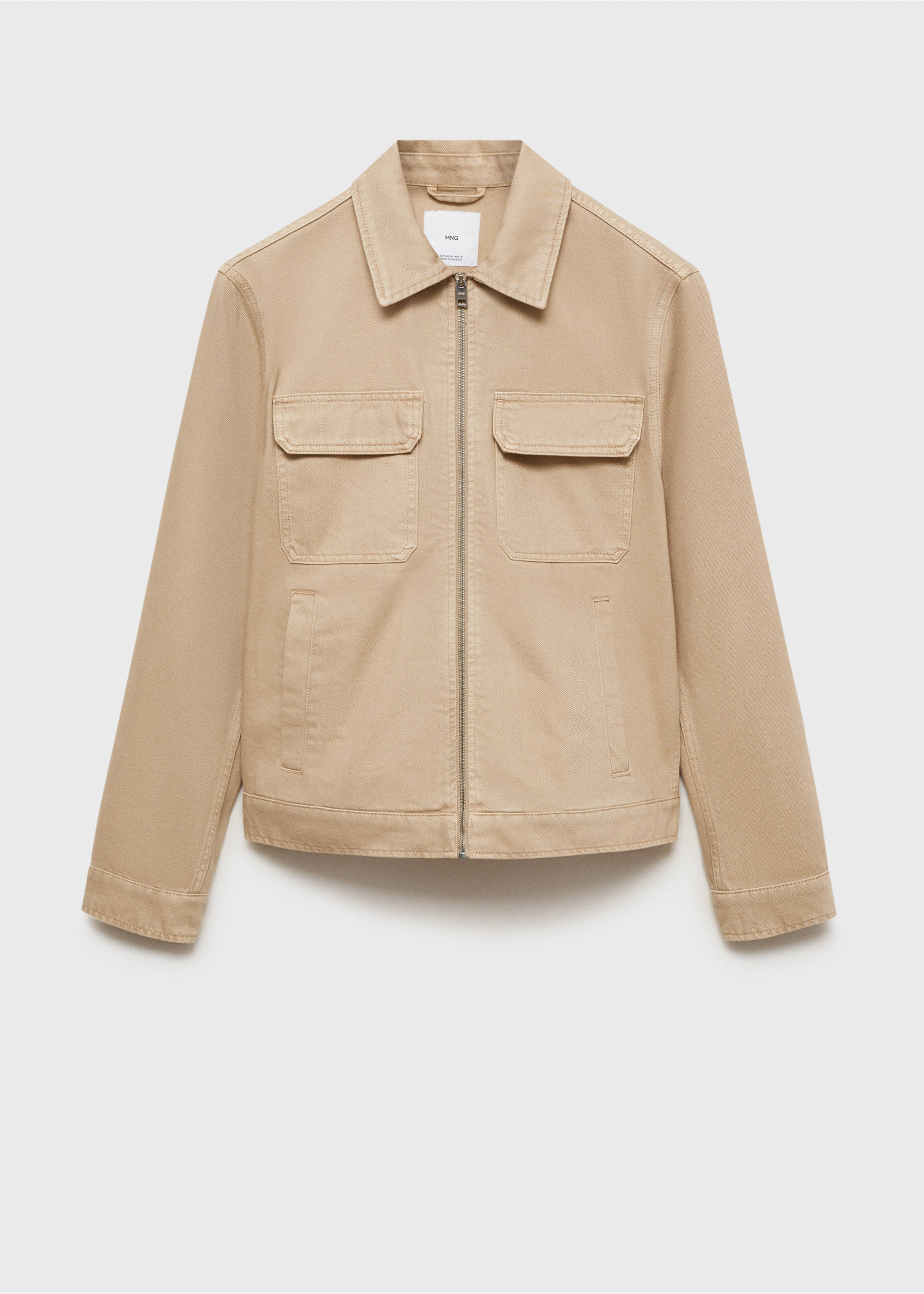 Jeansjacke mit Taschen - Artikel ohne Model, Beige. Ref: 87004401-00.